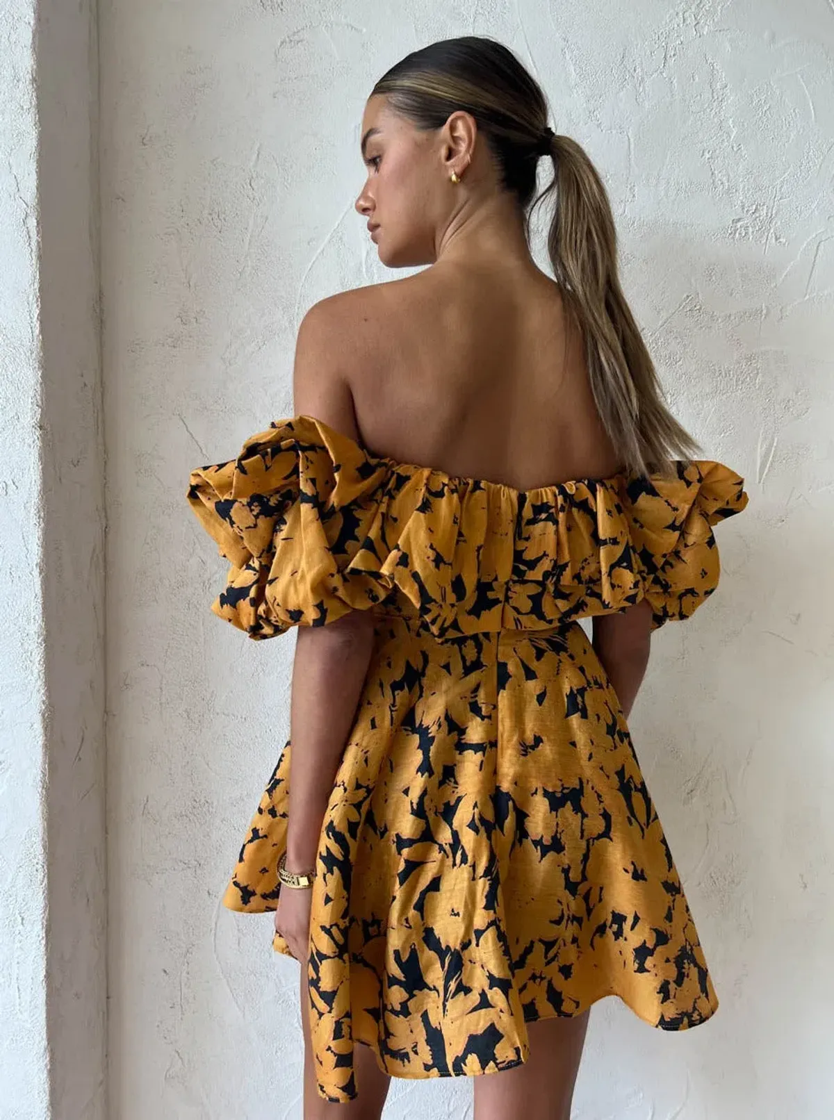 Acler York Mini Dress in Night Garden Print Size 8 - Image 2