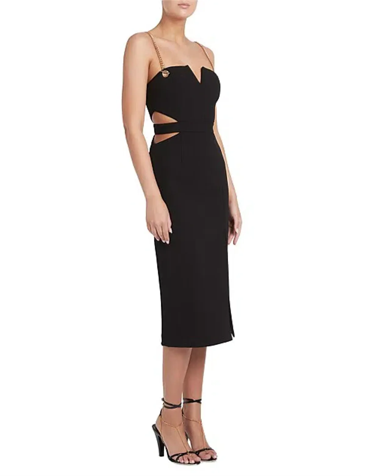 Rebecca Vallance Iman Cut Out Dress Black Size 10 - Image 1