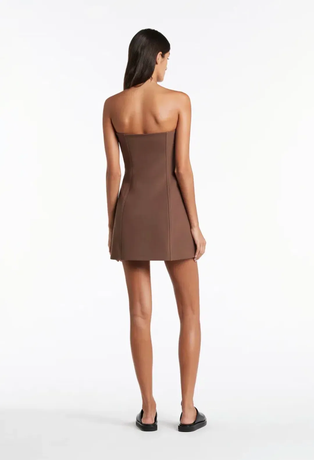 Sir the Label Adrien Strapless Mini Dress Brown Size 0 / Au 6 for rent on The Volte - main image