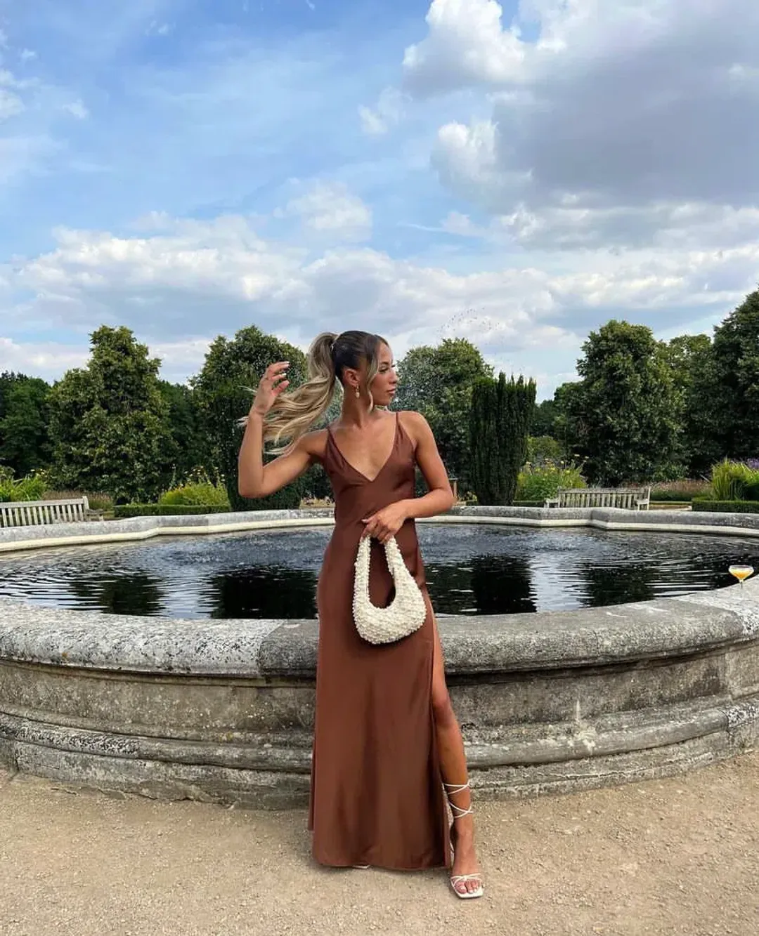 Rat & Boa Cocoa Maxi Dress Brown Size 8 for rent on The Volte - main image