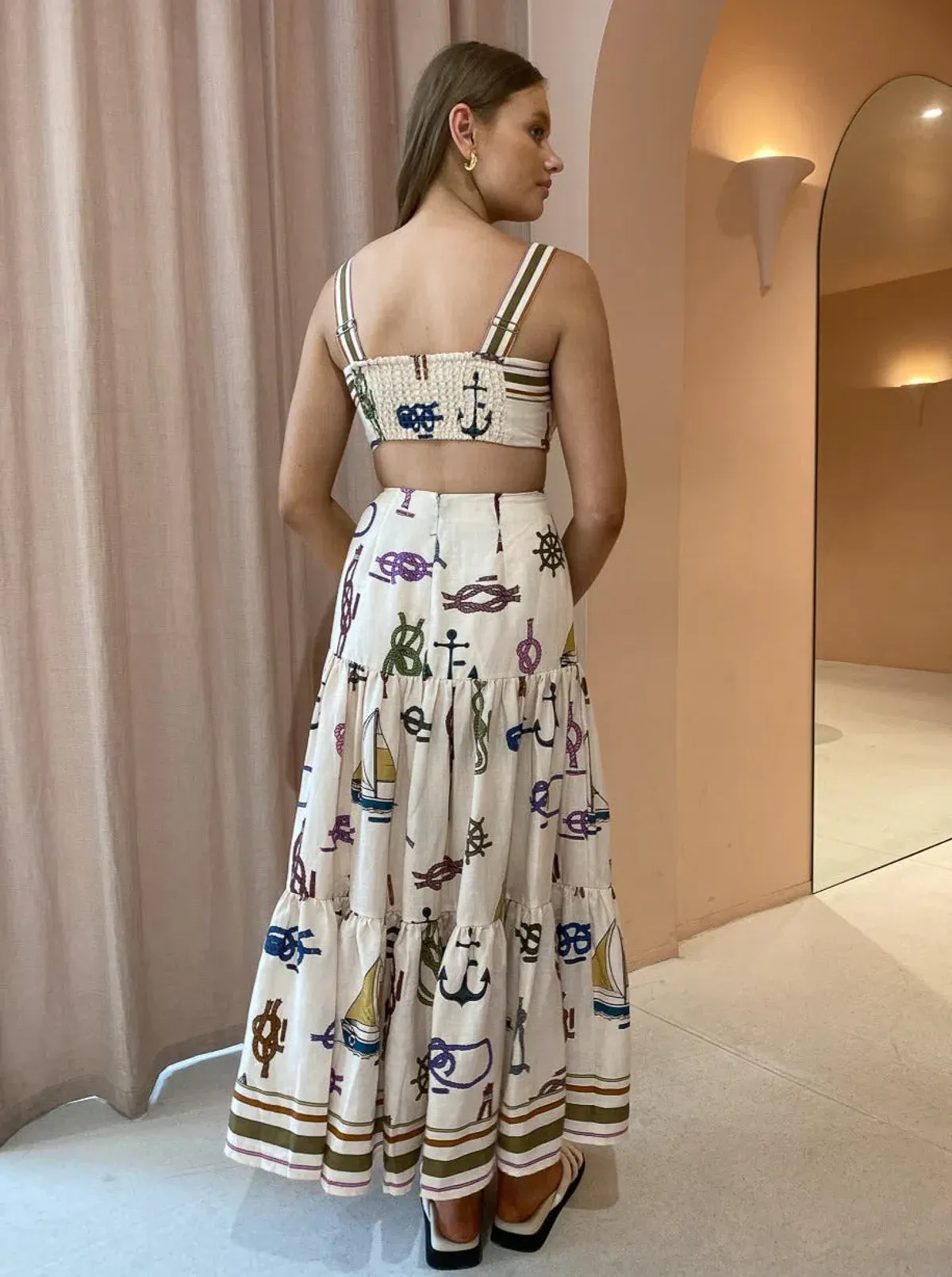 Alemais Ships Ahoy’ Sun Dress Multi Size 6 - Image 3