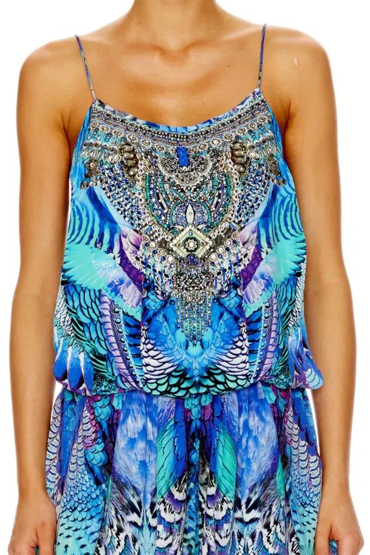 Camilla Shoestring Strap Playsuit Moon Dance Size 8 - Image 2