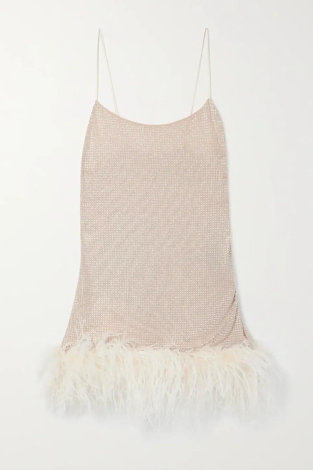 Leslie Amon Laurie Crystal-Embellished Feather-Trimmed Mini Dress Size S / AU 6-8 - Image 5