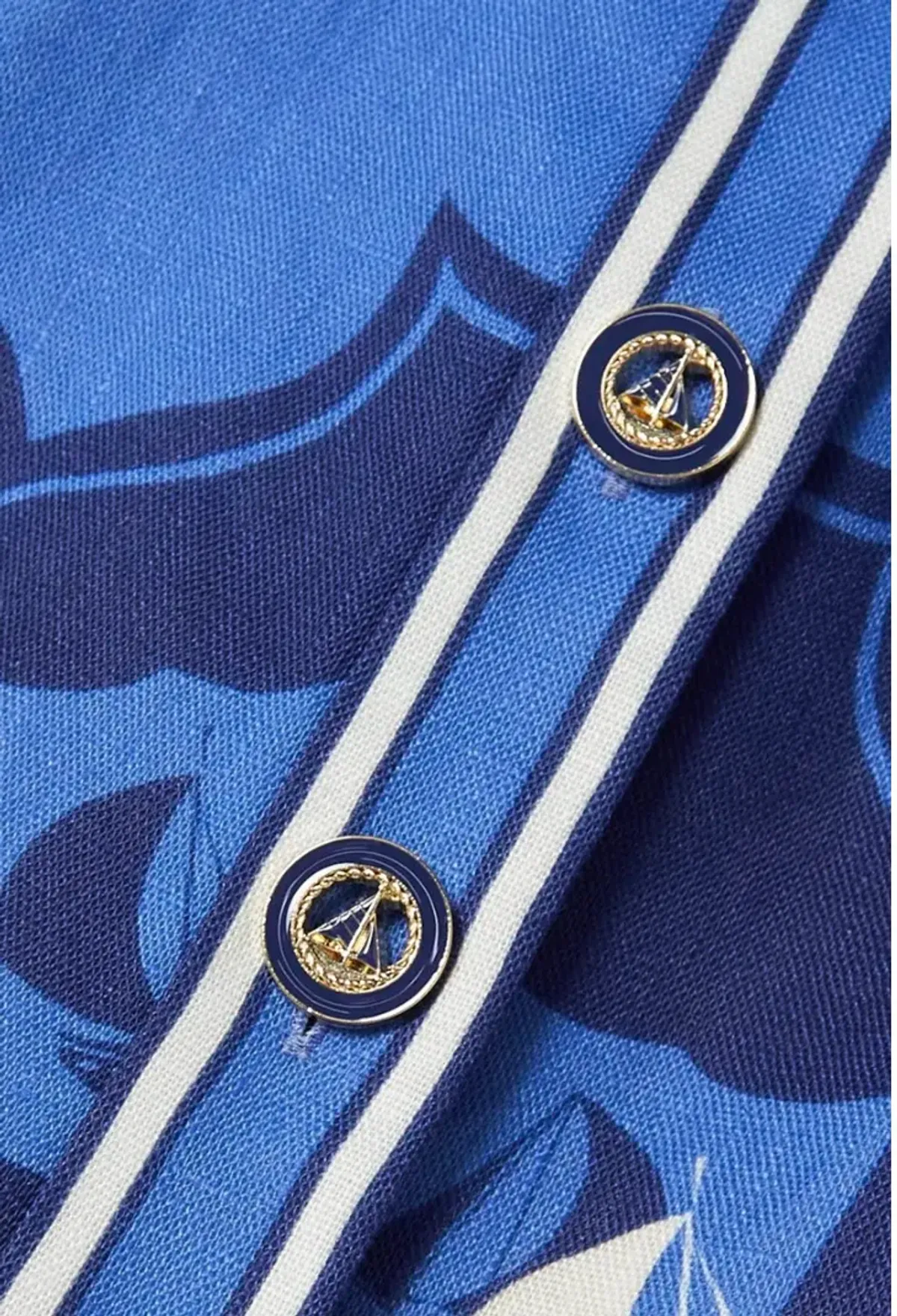 Zimmermann High Tide Mini Shirt Dress Blue Sailboats Size 1 /AU 10 - Image 4