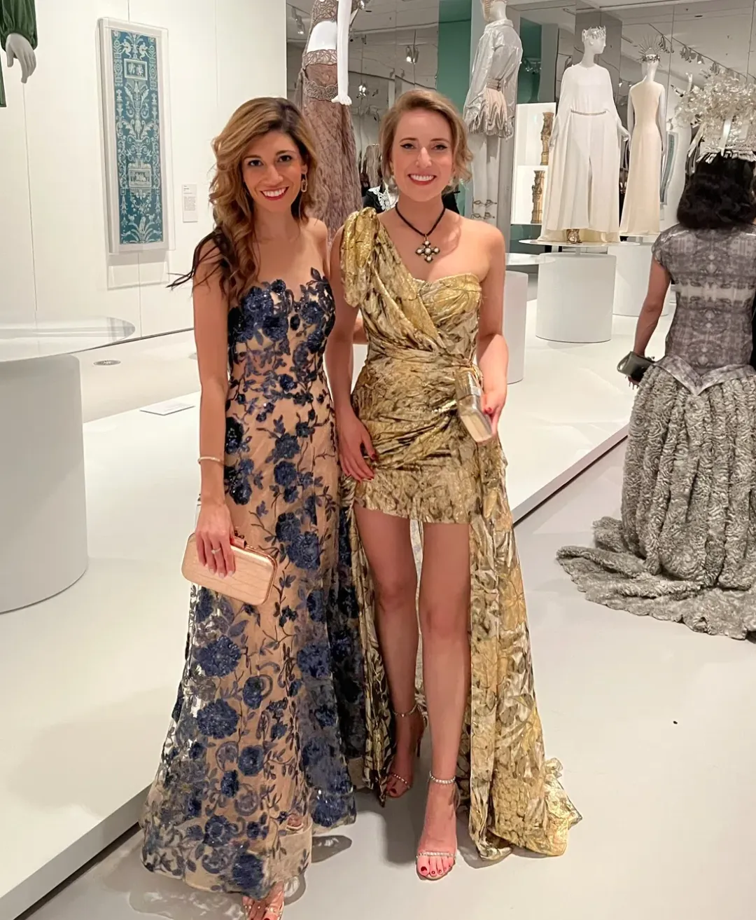 Dundas Gold Lame Gown Gold AU Size 6   for rent on The Volte - main image