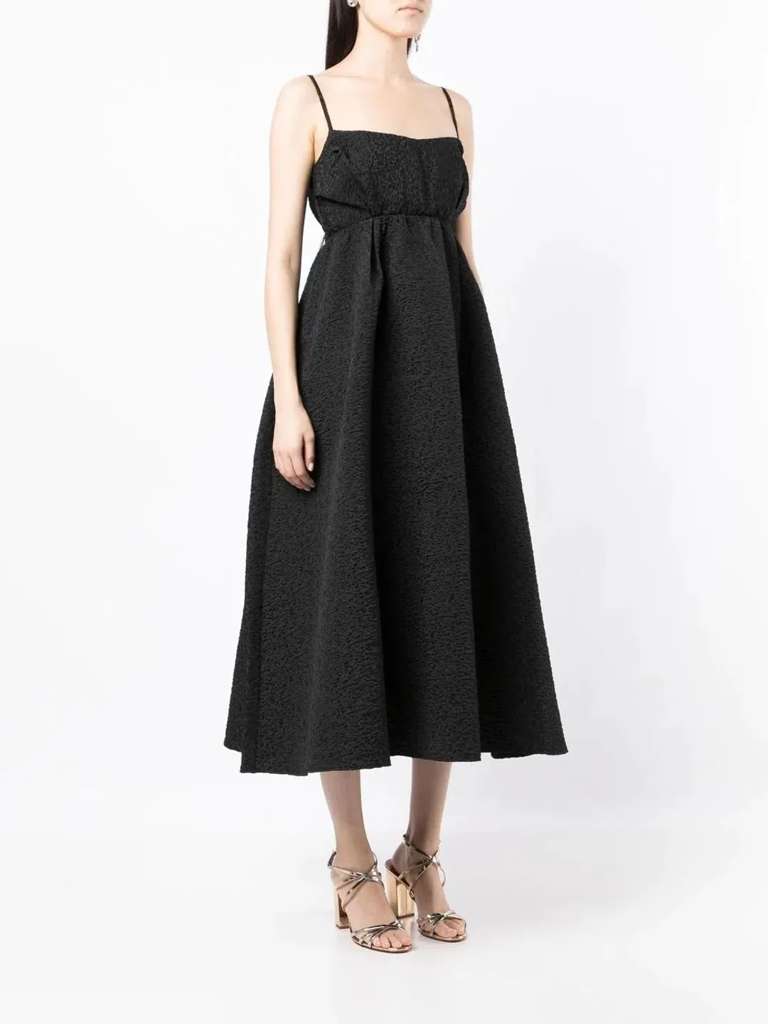 Rachel Gilbert Theo Midi Dress Black Size 2/AU10 for rent on The Volte - main image