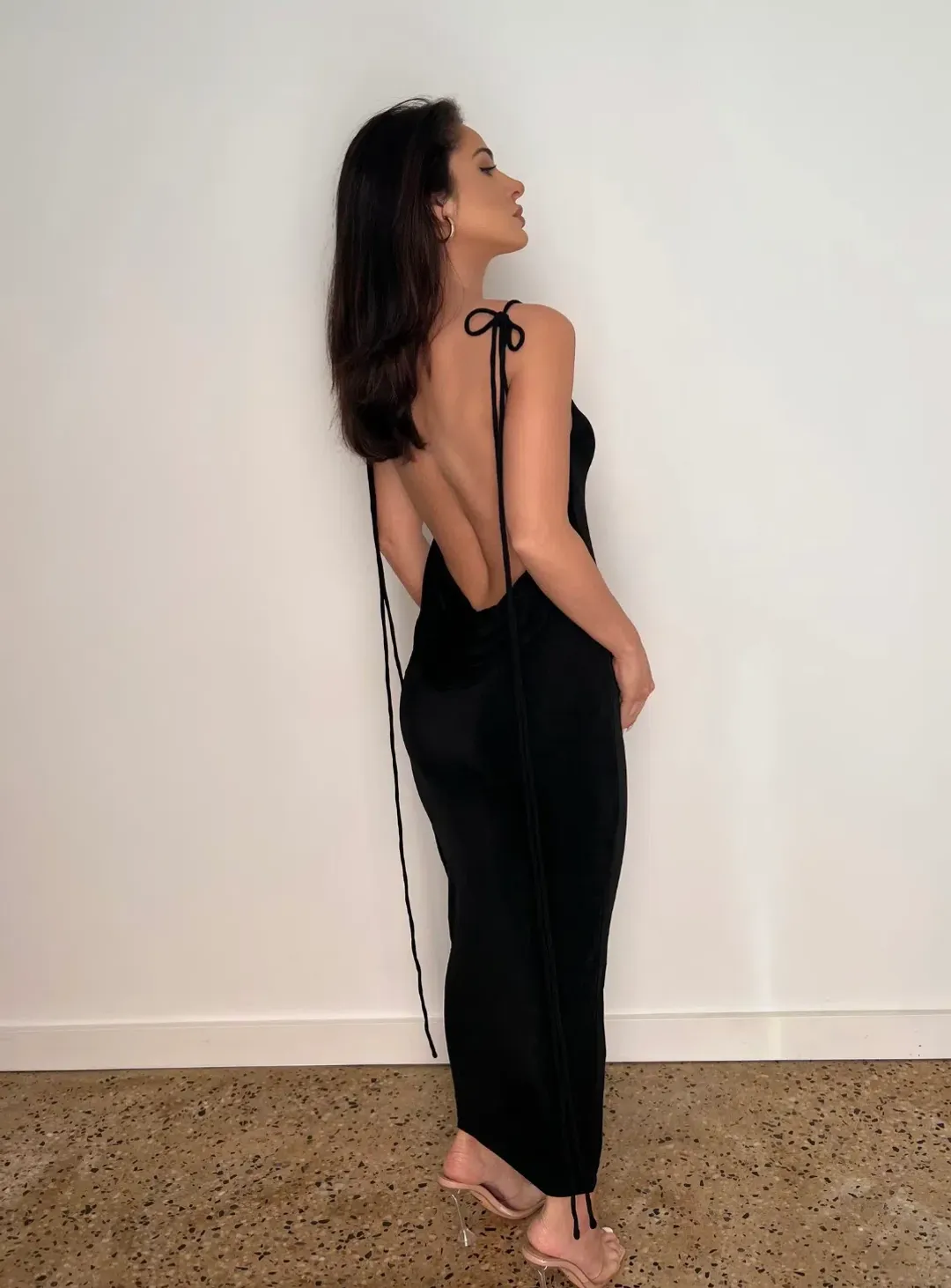 Mélani the Label Pia Dress Black Size AU 8 for rent on The Volte - main image