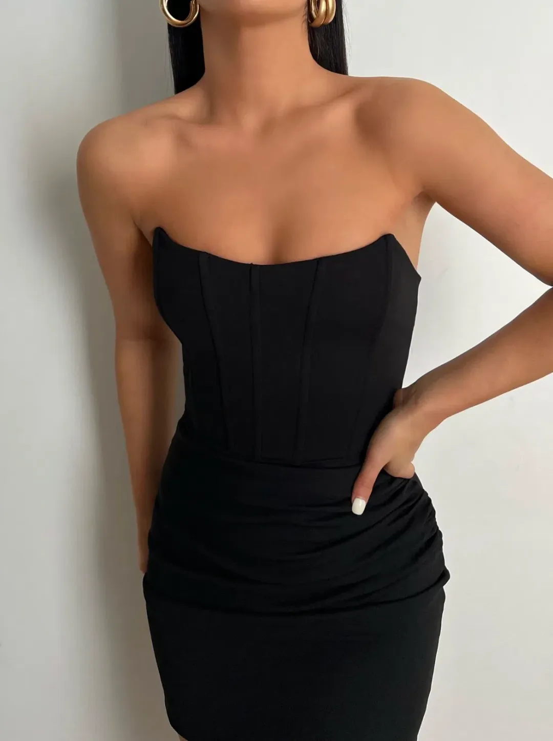 Mélani the Label Valentina Mini Dress Black Size AU 8 for rent on The Volte - main image