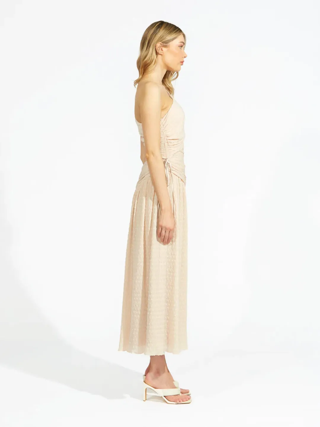 Alice McCall Chai Latte Lolita Midi Dress Beige Size 10 /AU 14 for rent on The Volte - main image