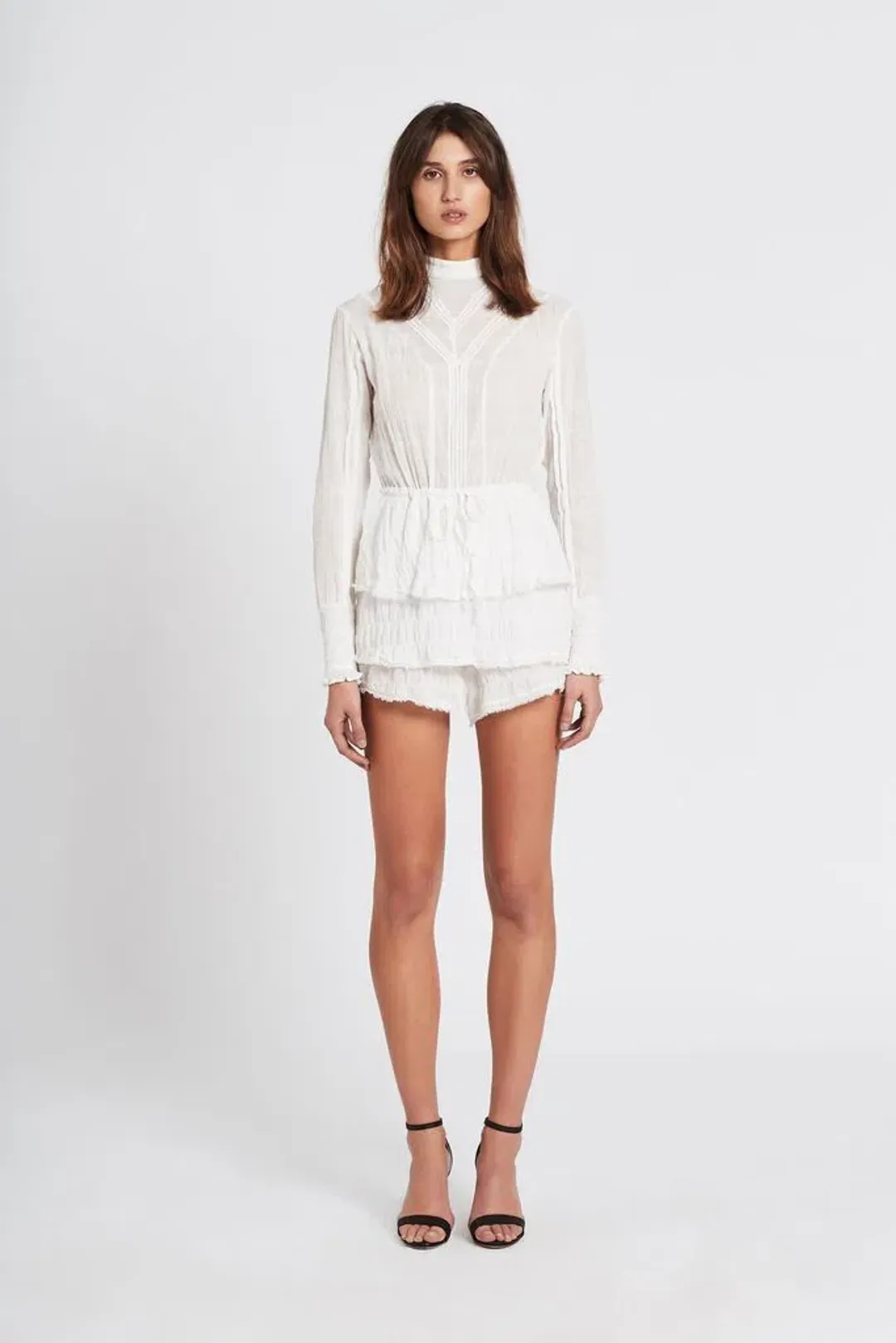 Sir The Label Lucille Embroidered Playsuits White Size 0 / AU 6 for rent on The Volte - main image