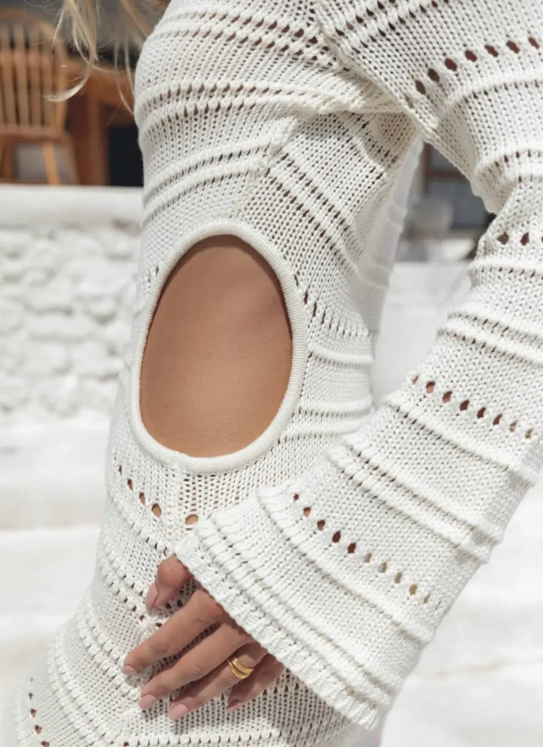 Maurie and Eve Nobody But You Knit Dress Cream Size 10 for rent on The Volte - main image