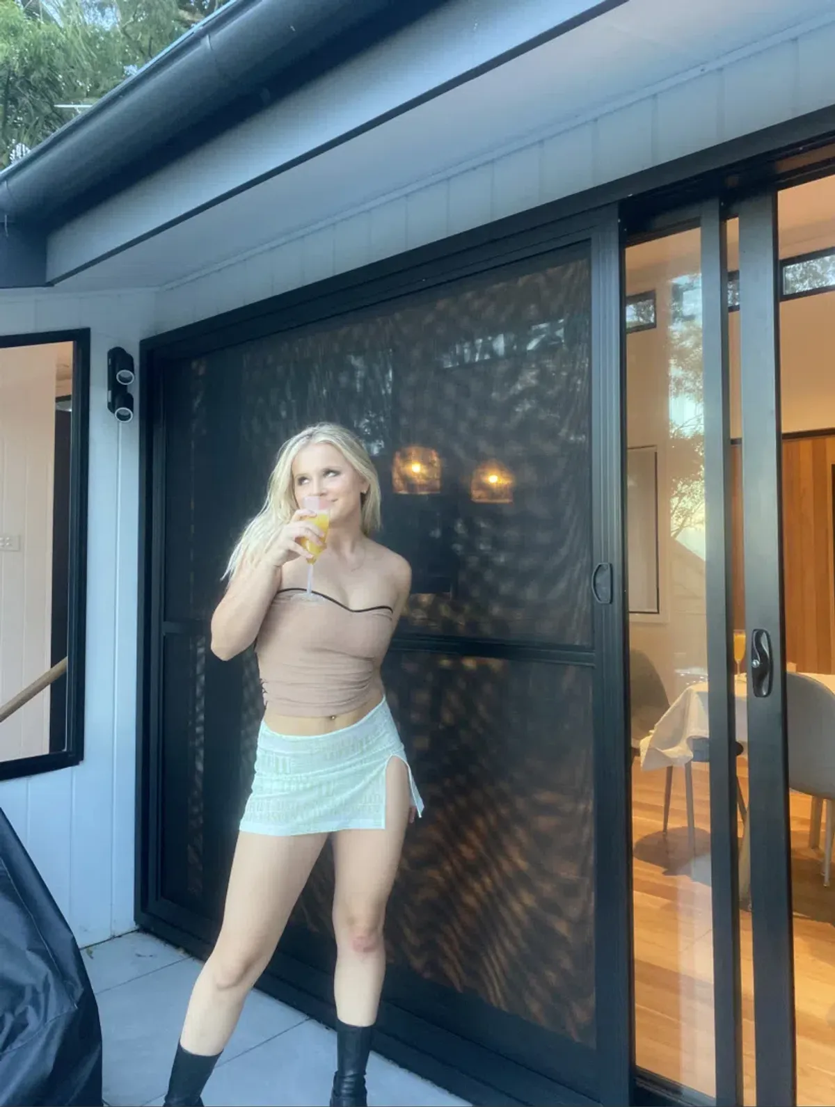 With Harper Lu Contrast Corset Blush One Size  - Image 3