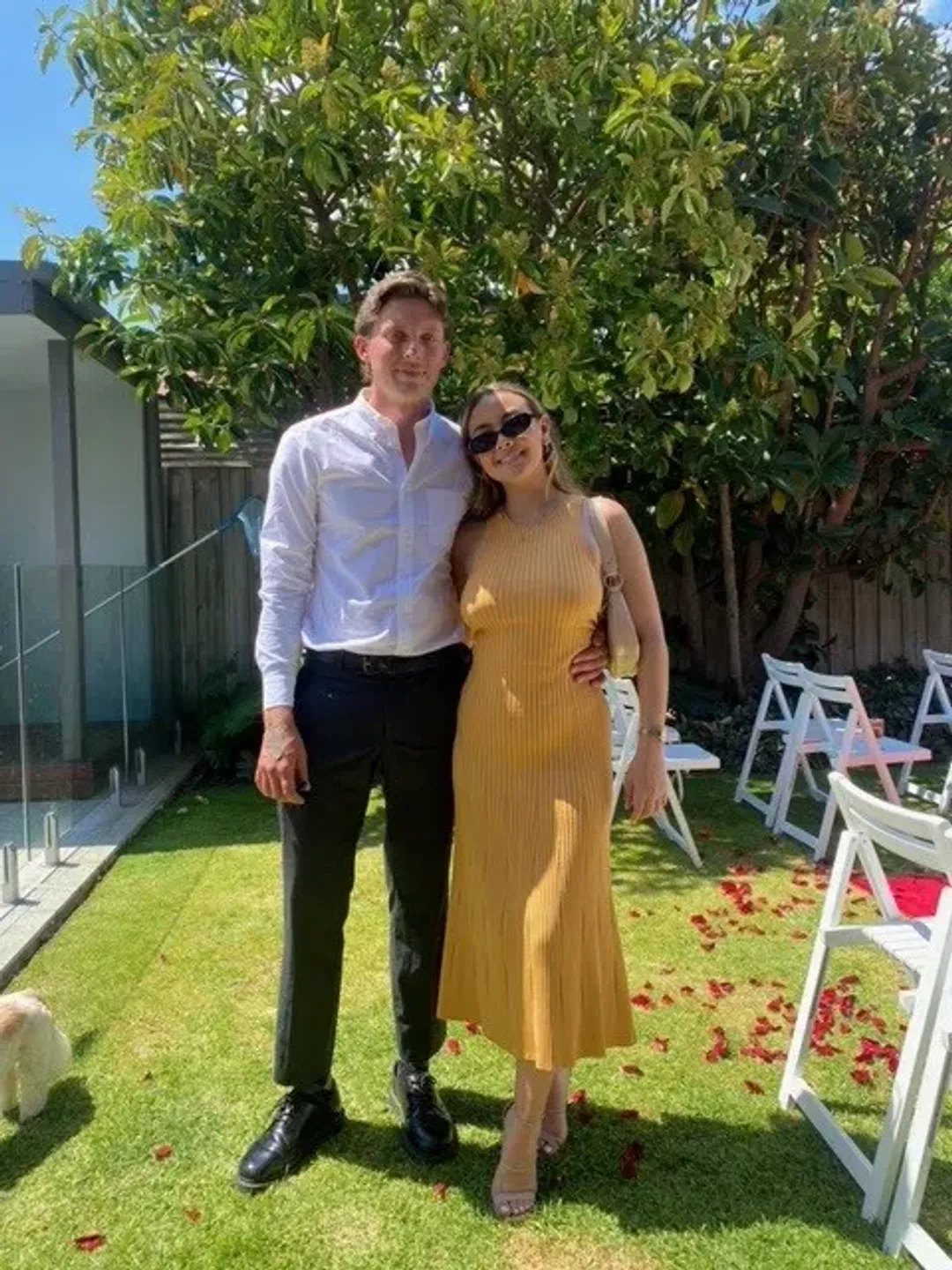 Clea Alina Rib Knit Dress in Mango Size S/ AU 8 for rent on The Volte - main image