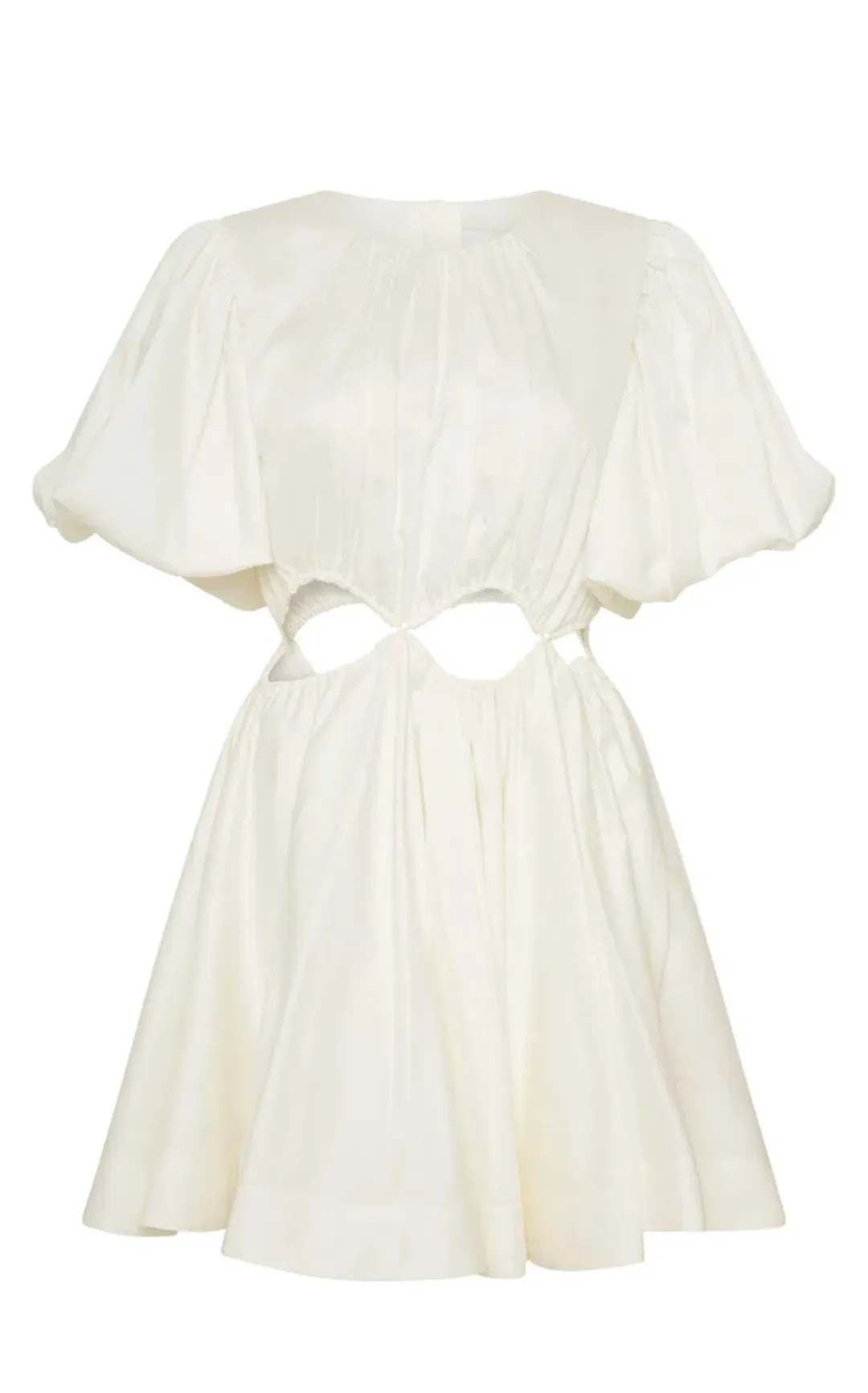 Aje Henriette Cut Out Mini Dress Ivory Size 6 for rent on The Volte - main image