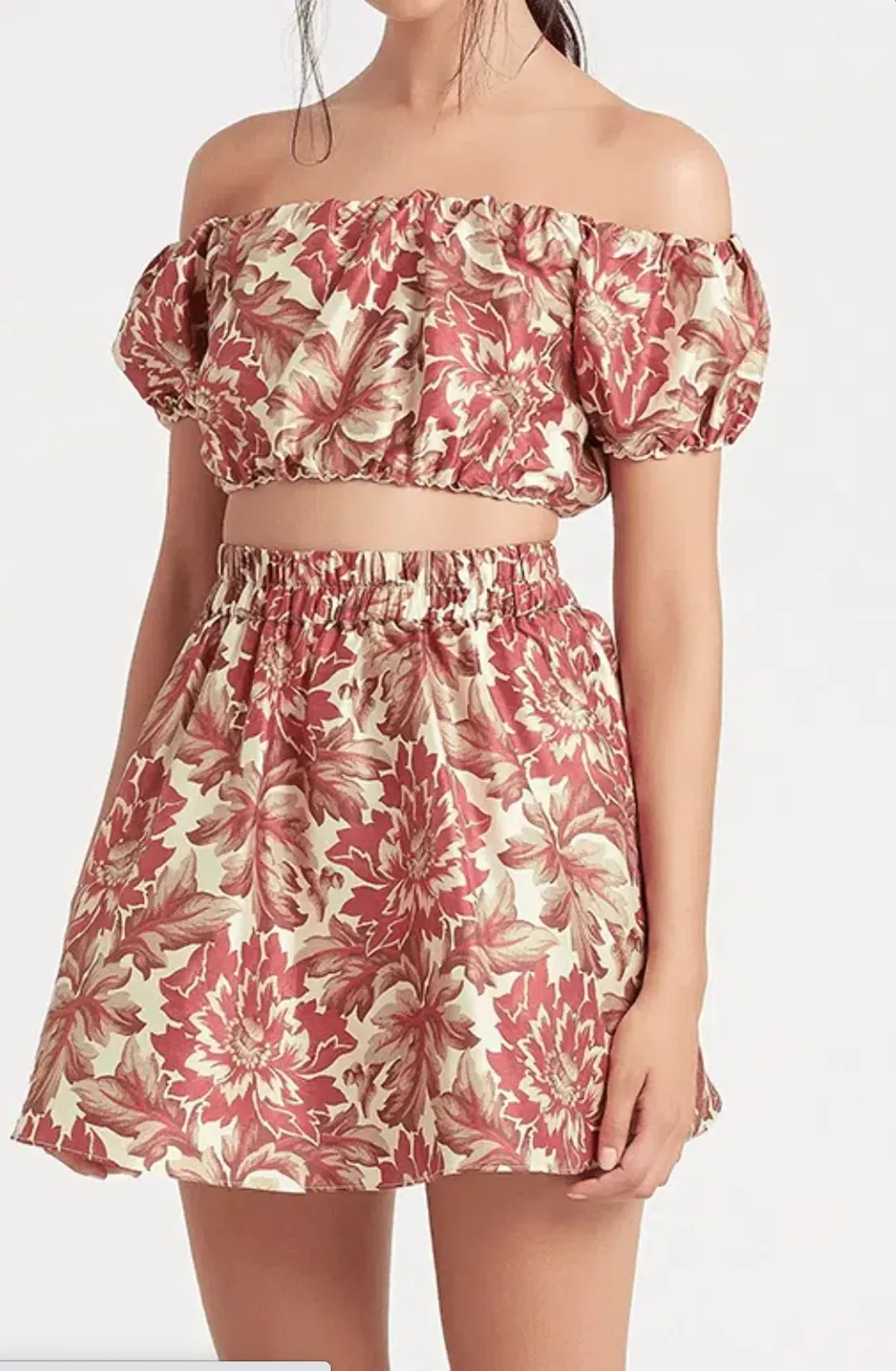 Sir the Label Valetta Off Shoulder Top Size 0 nad Mini Skirt Size 1 for rent on The Volte - main image