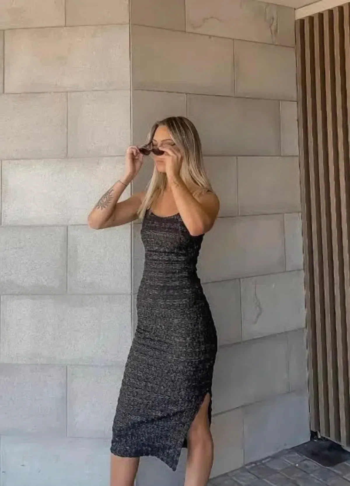 Suboo Nadine Stretch Midi Dress Black Size 10 - Image 4