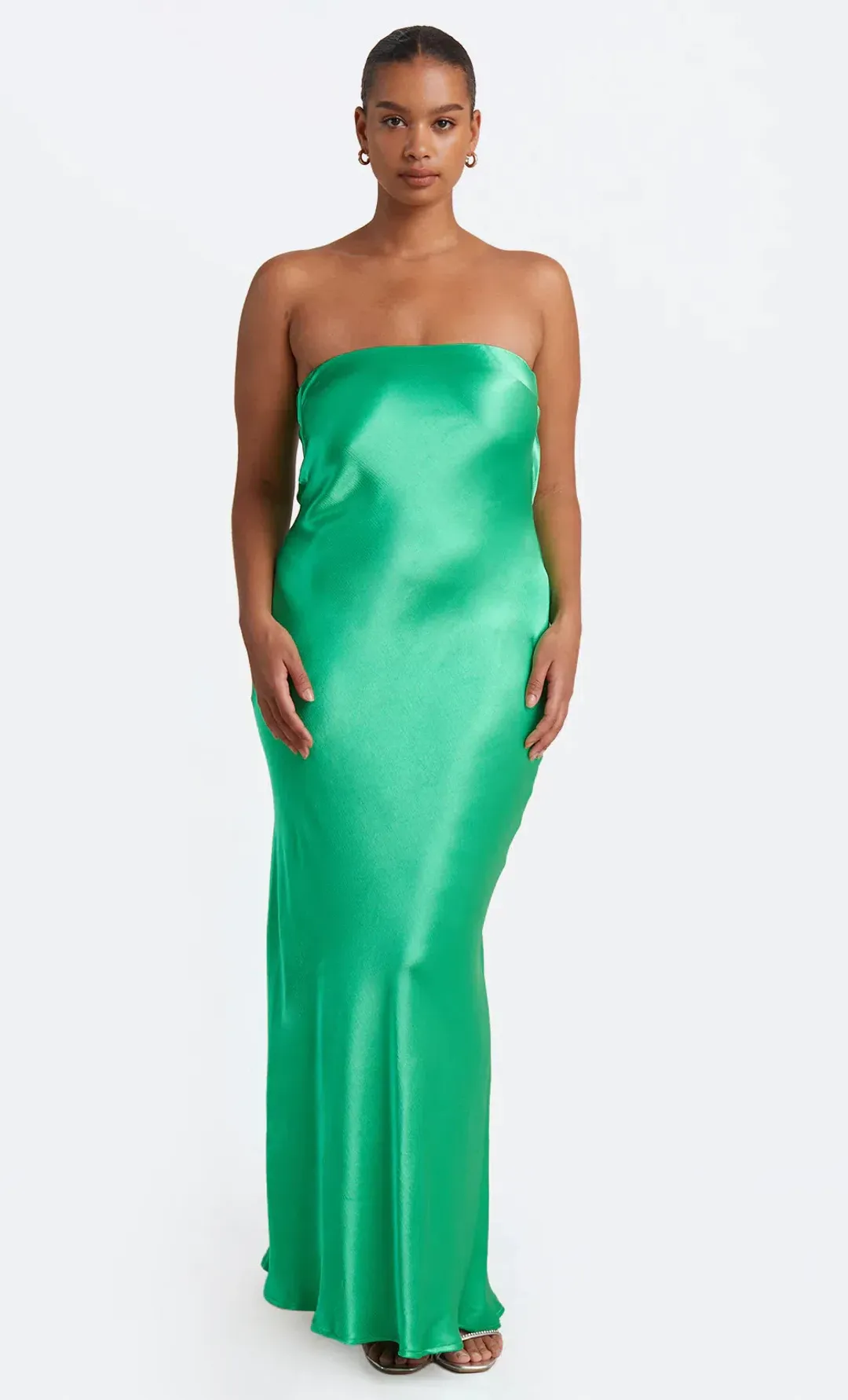 Bec & Bridge Moondance Strapless dress Emerald green Size AU 6 for rent on The Volte - main image