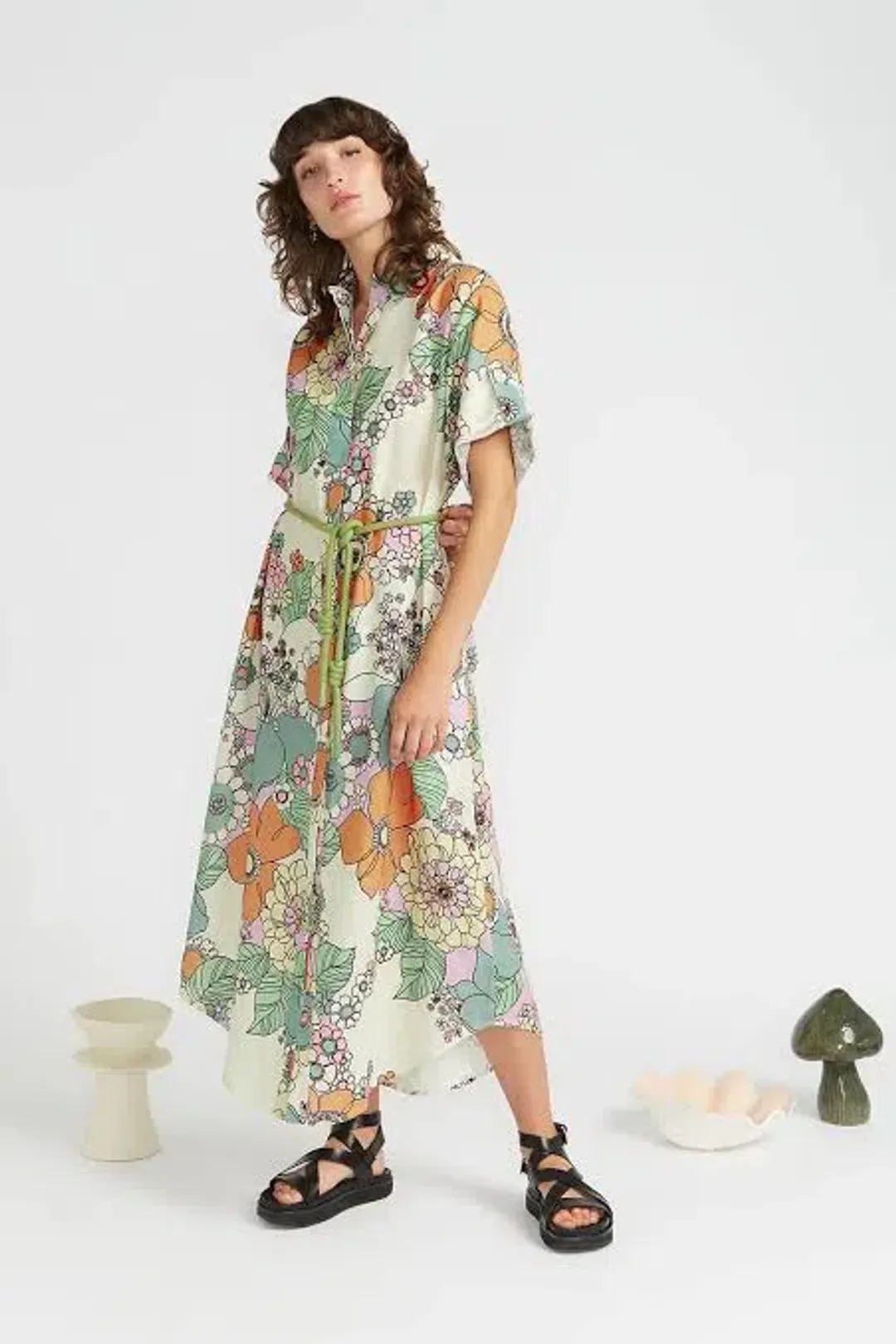 Alemais Farrah Shirtdress Cream Size AU 12 for rent on The Volte - main image