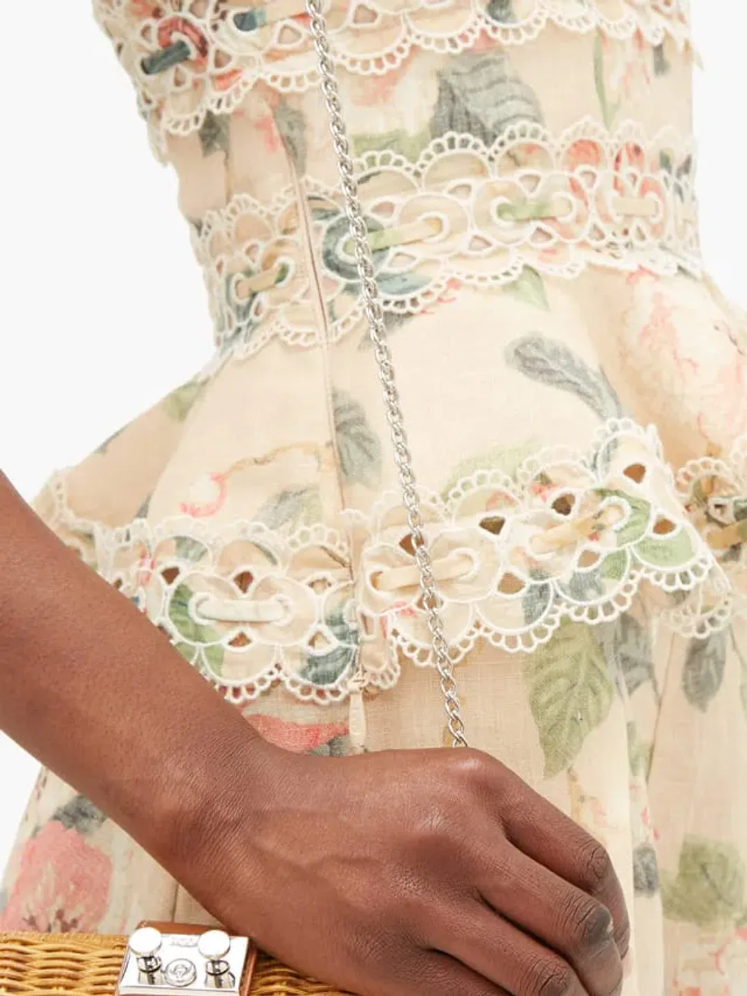 Zimmermann Kirra Floral Set Top and Shorts Beige Size 1 / AU 8 for rent on The Volte - main image