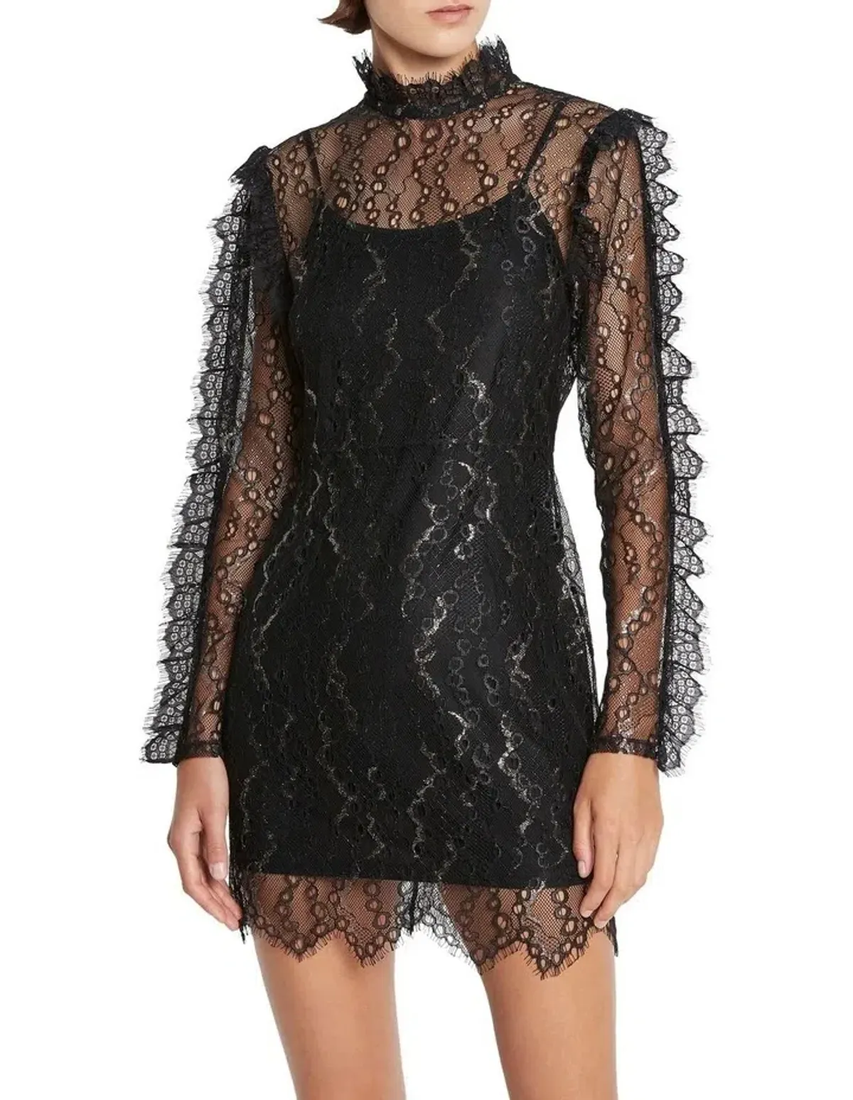 Sass & Bide Another Night Mini Dress Black Size AU 12  - Image 4