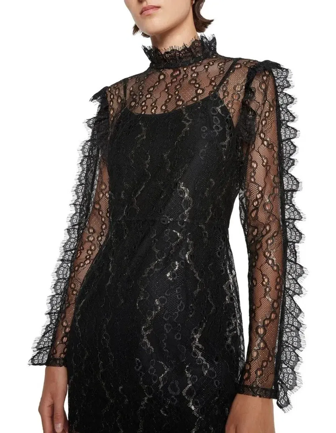 Sass & Bide Another Night Mini Dress Black Size AU 12  for rent on The Volte - main image