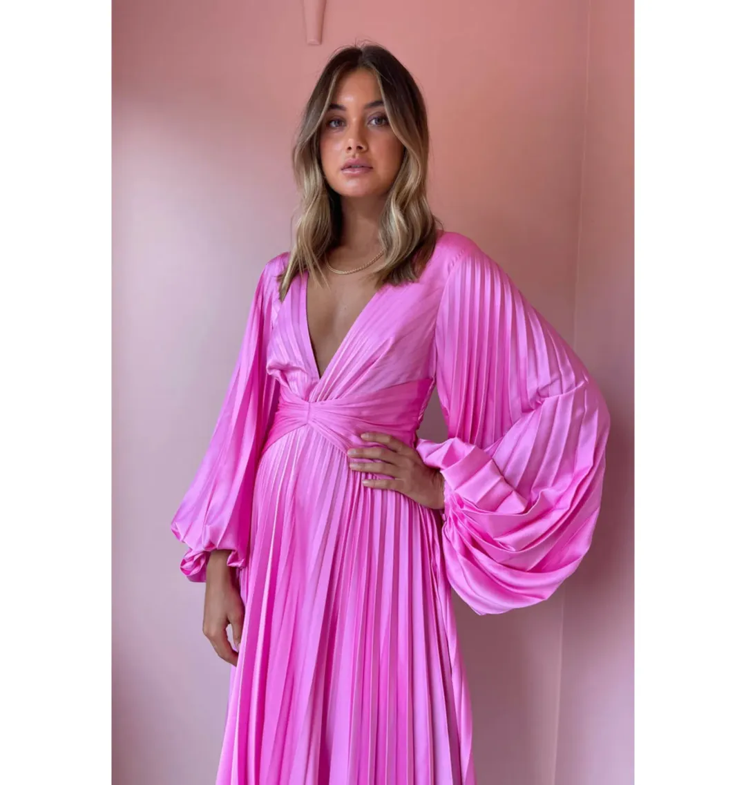 Acler Palms Dress in Confetti Pink Size AU 10 for rent on The Volte - main image