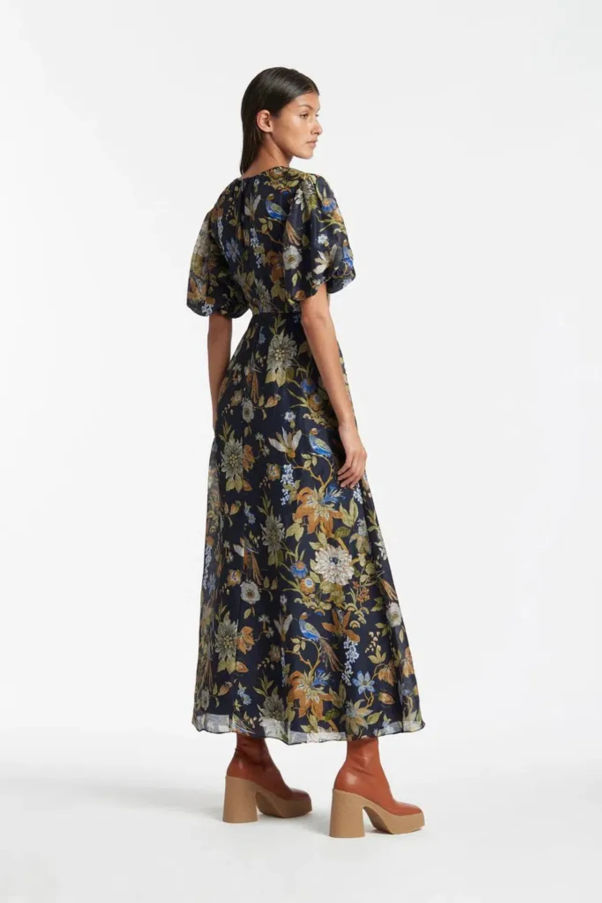 Sir the Label Lilian Puff Sleeve Maxi Dress In Delia Print Size 10 - Image 3