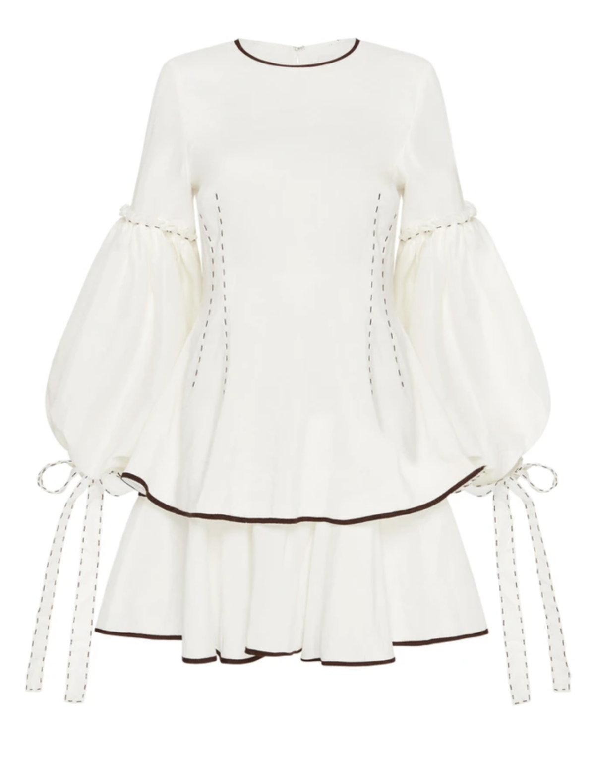 Aje Gracious Tiered Mini Dress White Size 10 - Image 3