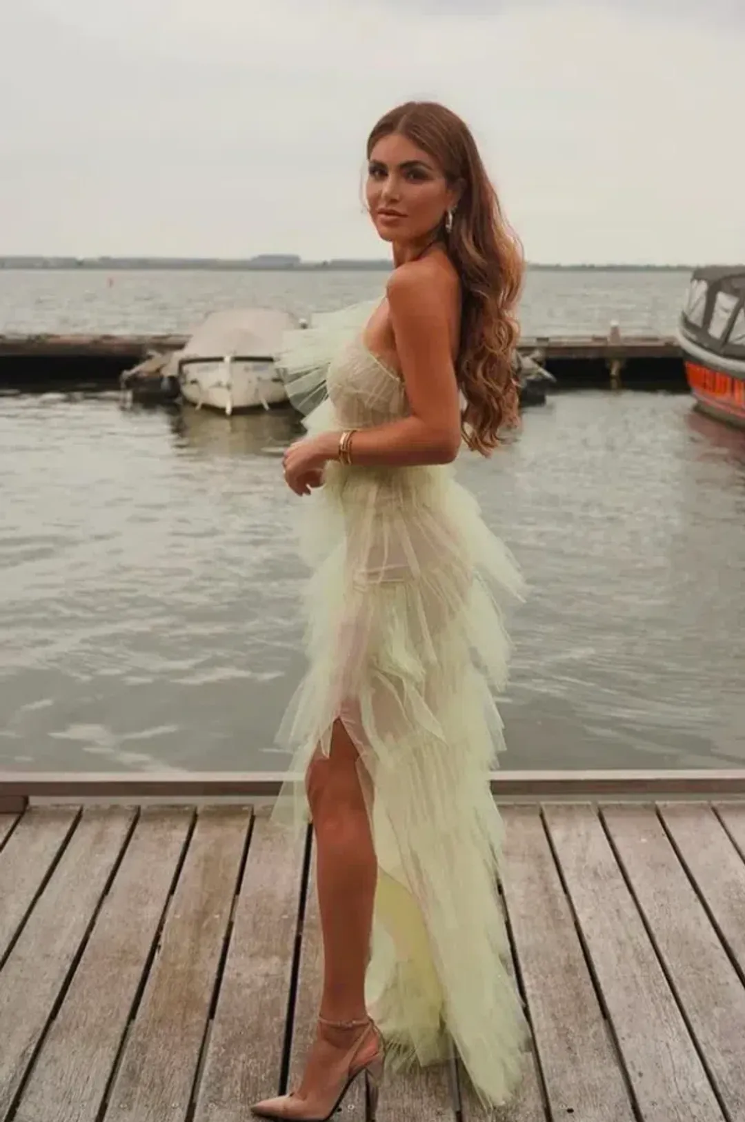 The Bar Henri Gown Pistachio Green Size 8 for rent on The Volte - main image