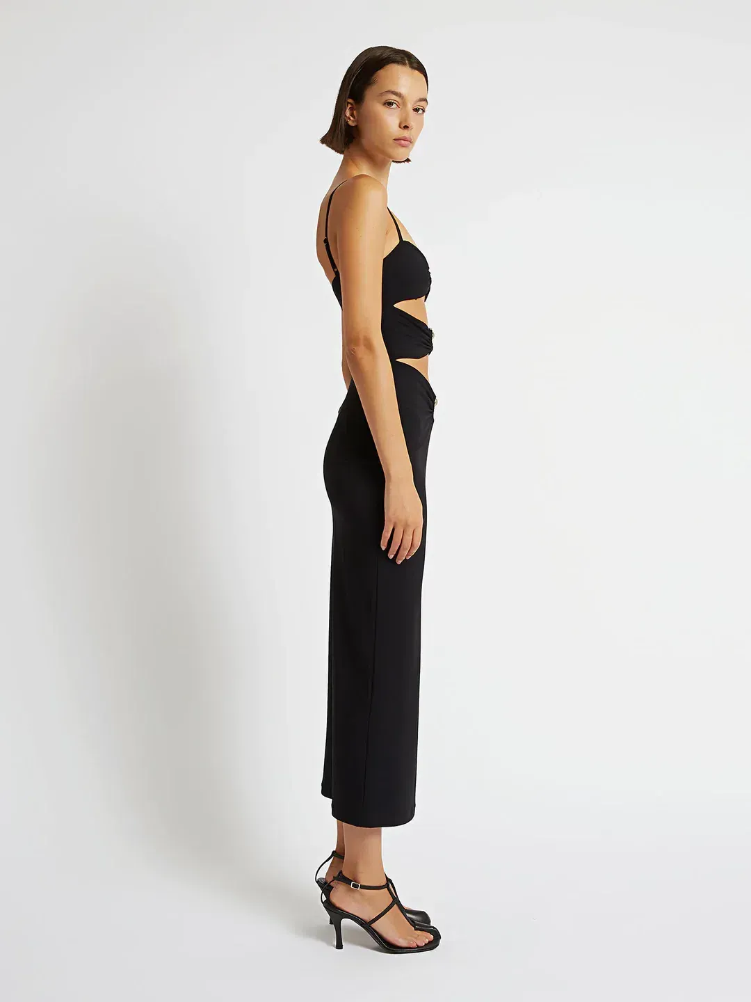 Christopher esber pierced orbit column dress Black Size AU 8 for rent on The Volte - main image