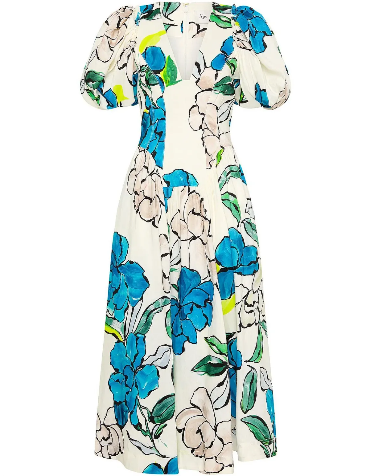 Aje Pedestal corseted Midi Dress White Size AU 12 - Image 2