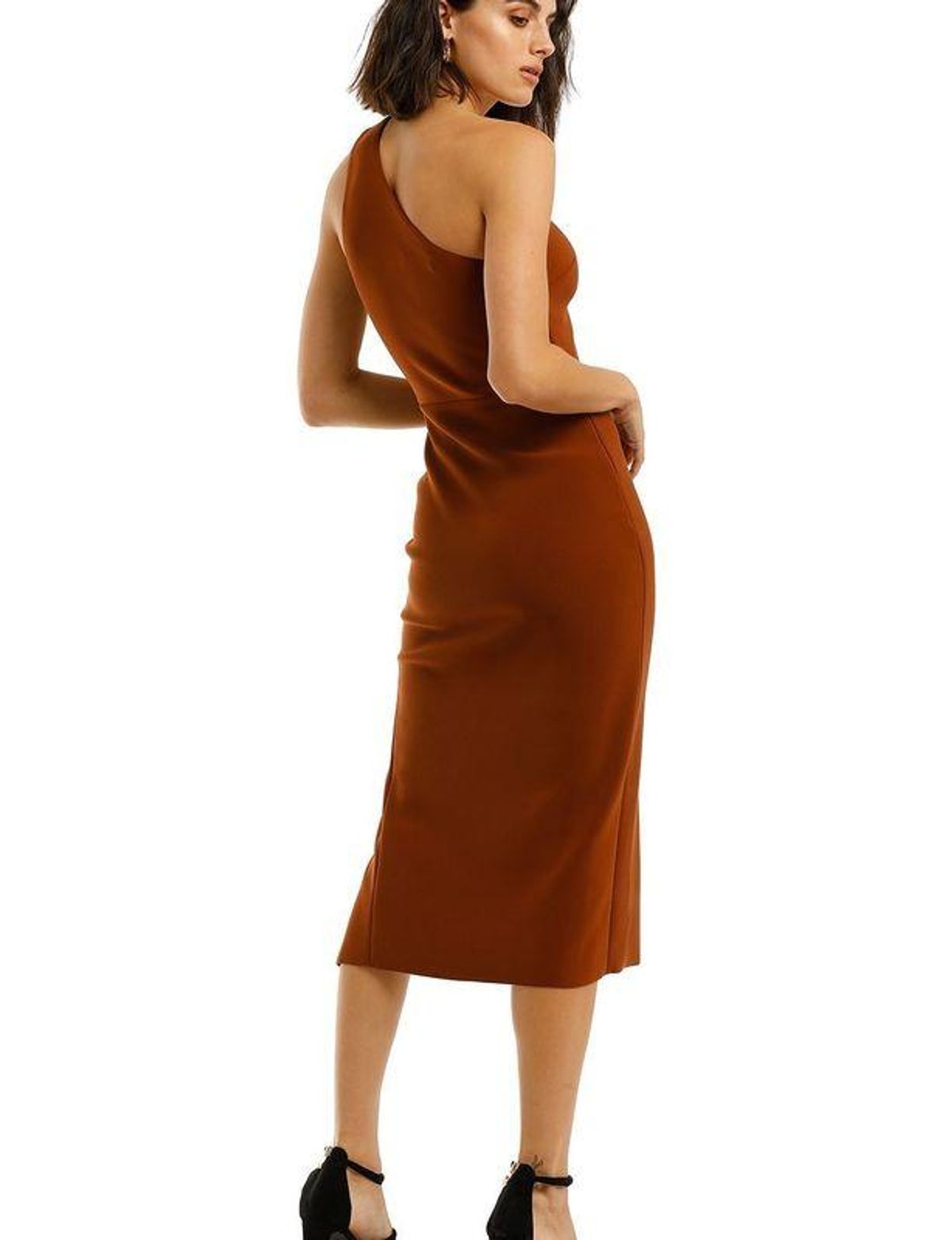 Bec & Bridge Emerald Avenue Asym Midi Dress Copper Size 8 - Image 2