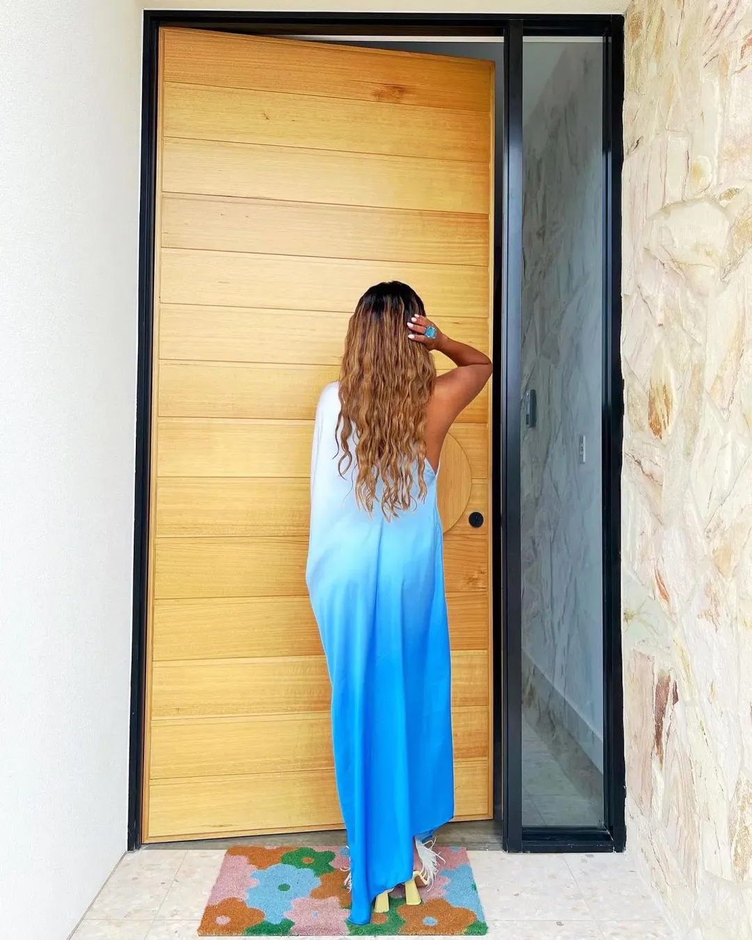 BAOBAB Cabana Dress Blue Multi Size M for rent on The Volte - main image