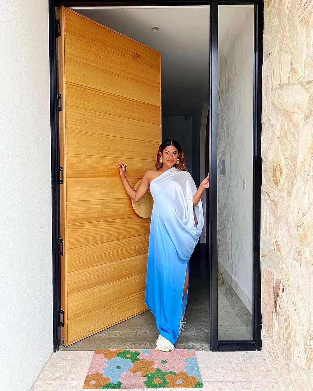 BAOBAB Cabana Dress Blue Multi Size M for rent on The Volte - main image