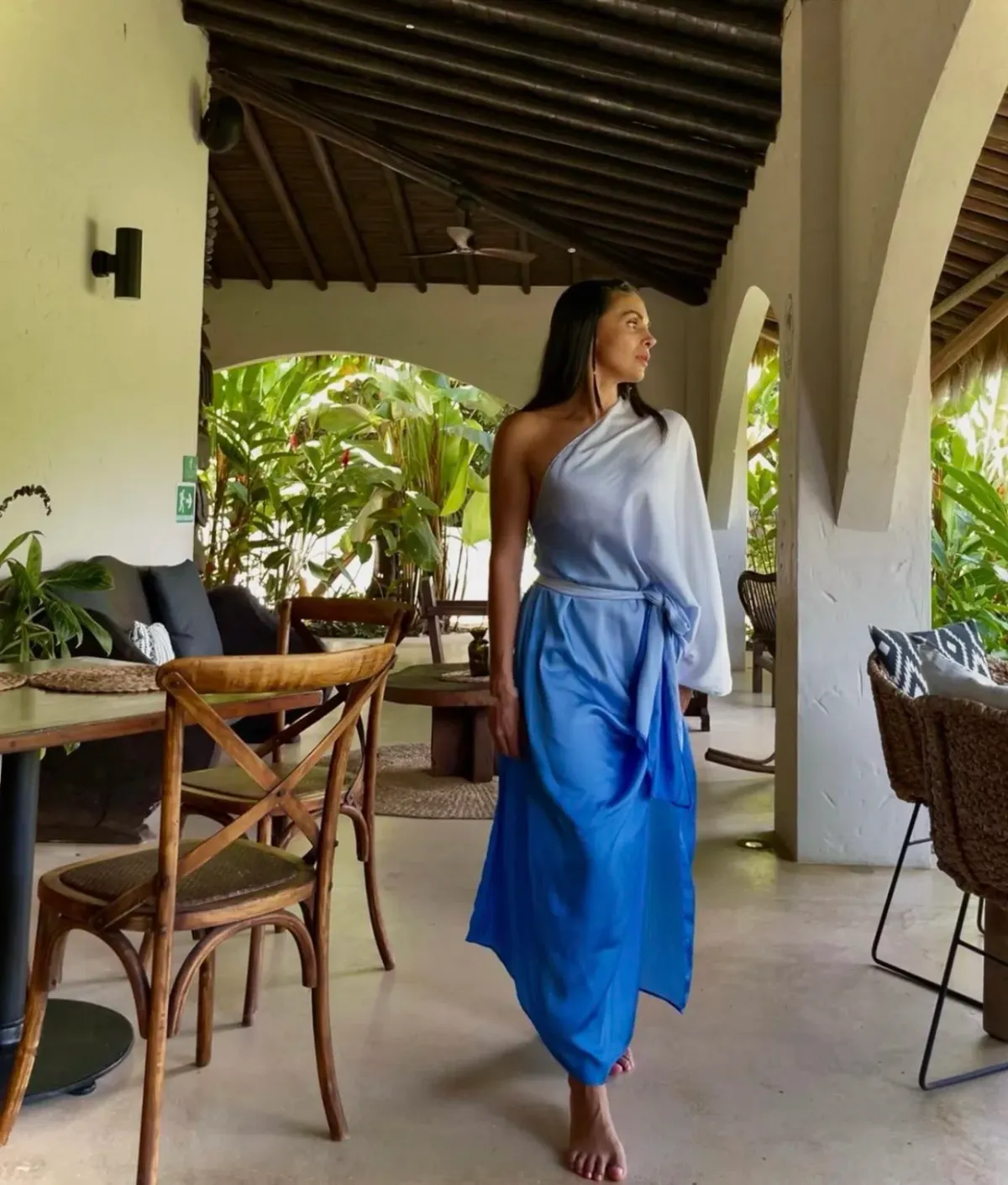 BAOBAB Cabana Dress Blue Multi Size M - Image 2