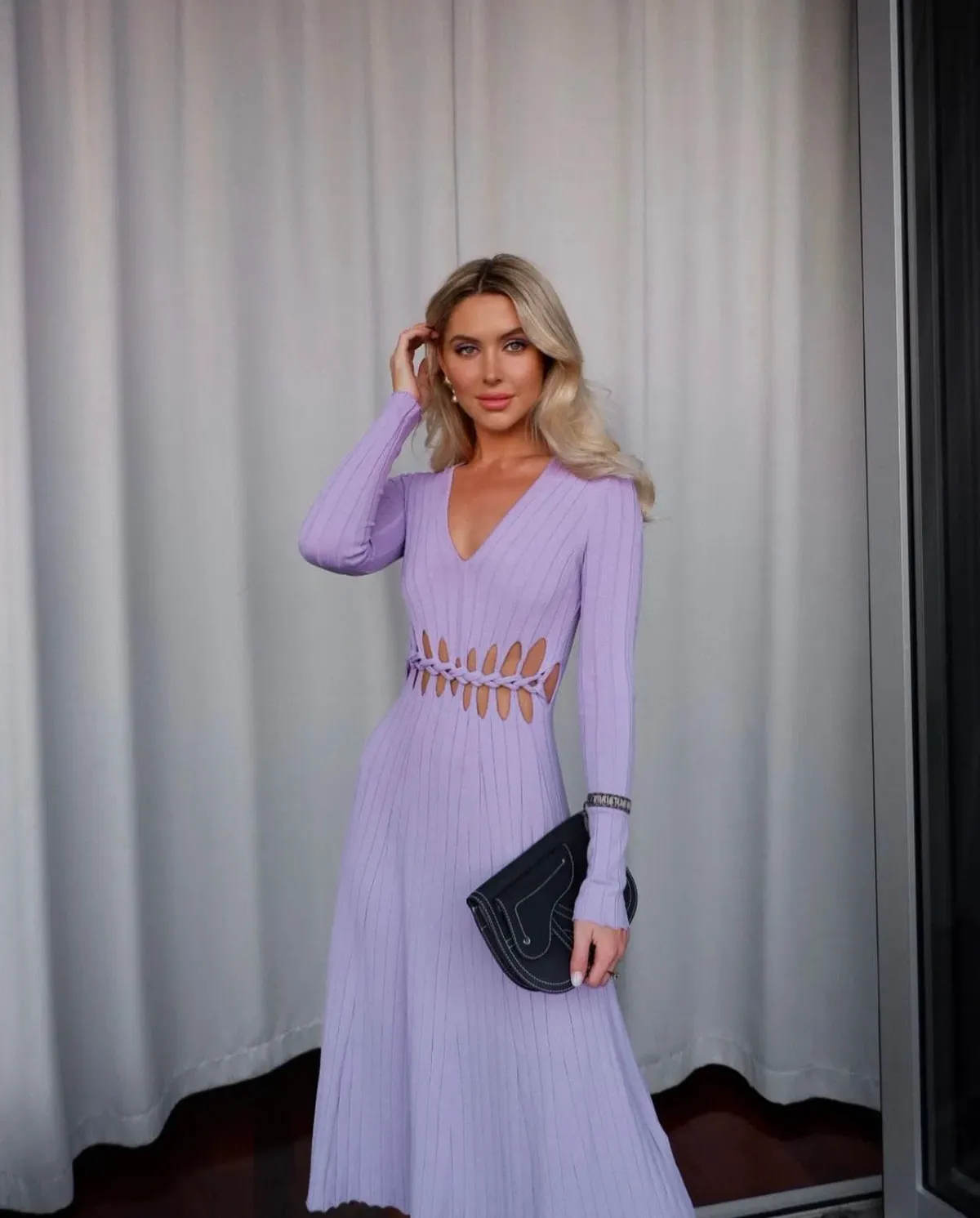 Dion Lee Pinnacle Braid Dress in Violet Size 10 - Image 1