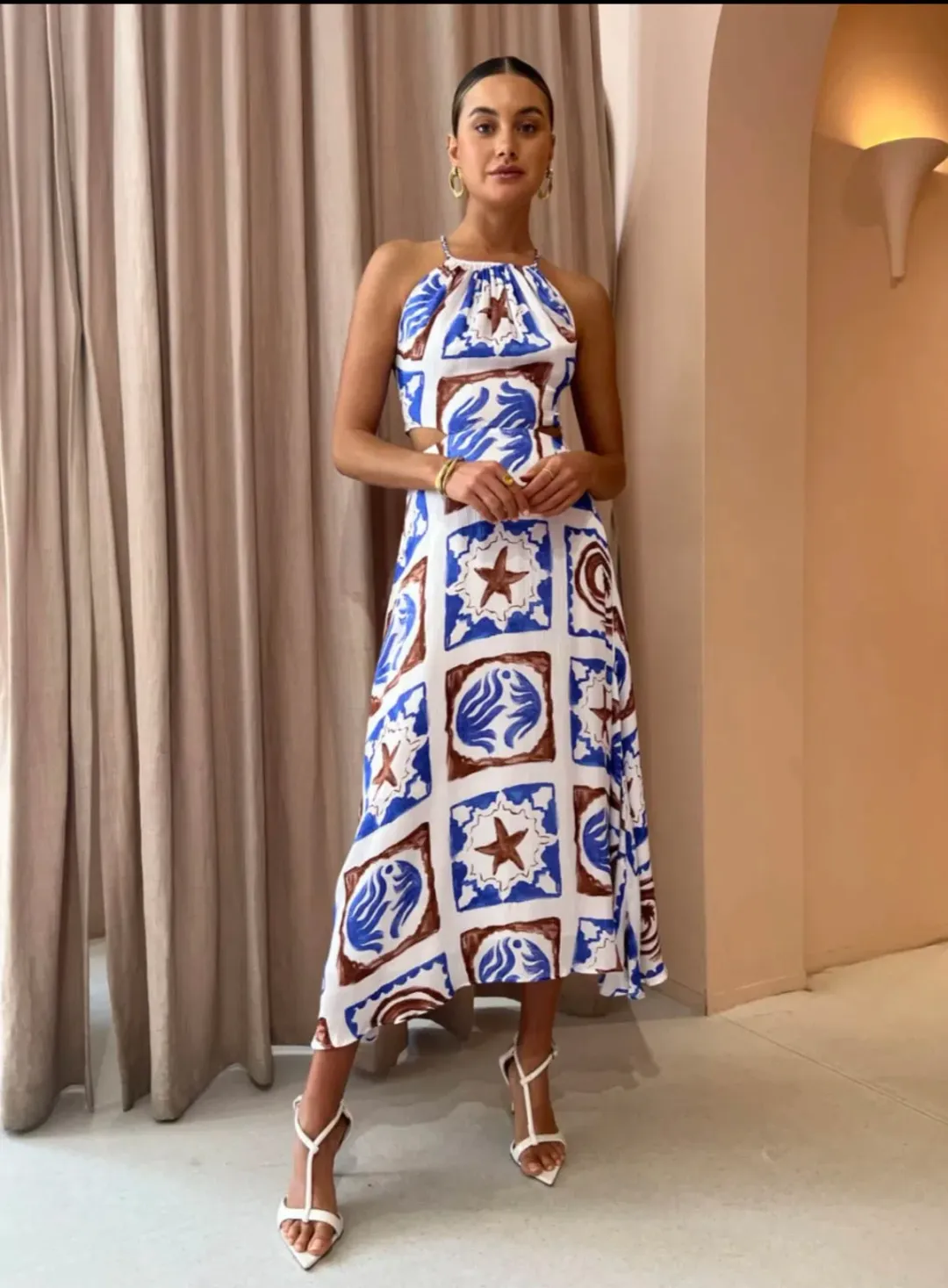 Roame Jude Dress Print Size 2/AU 10 for rent on The Volte - main image