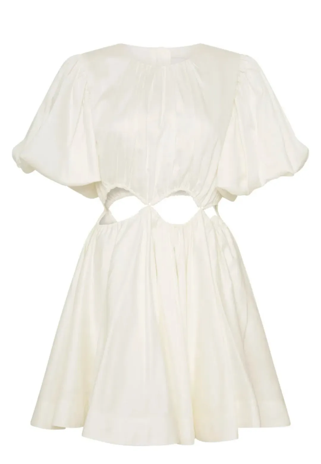 AJE Henriette Cut Out Mini Dress White Size 8 for rent on The Volte - main image