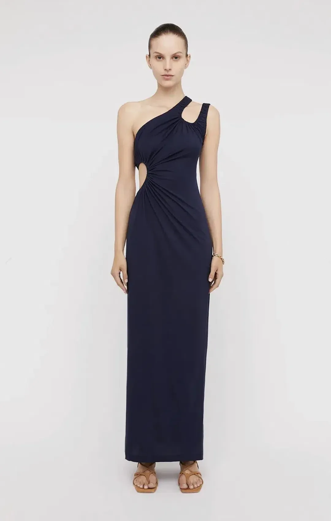 Scanlan Theodore Mercerised Cotton Dress Navy Size 10 for rent on The Volte - main image
