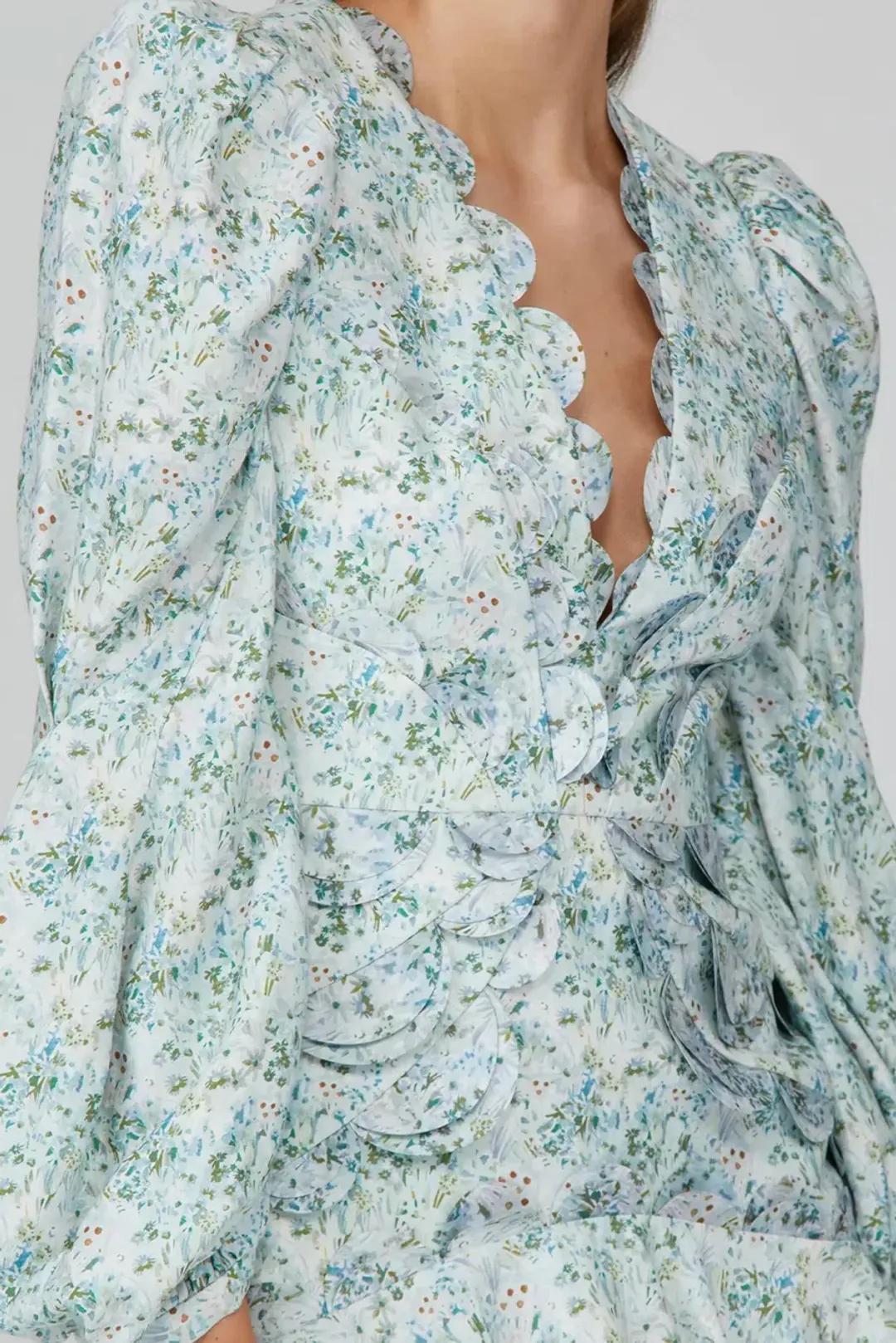 Acler Dixon Dress Blue Fields Floral Size 10 for rent on The Volte - main image