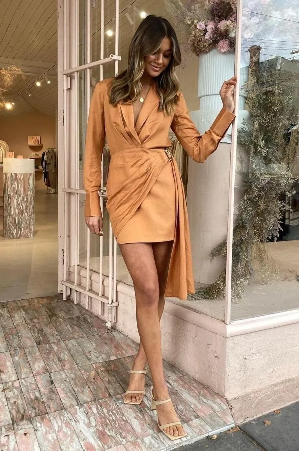 Significant Other Cecile Dress In Caramel Size 8 - Image 1