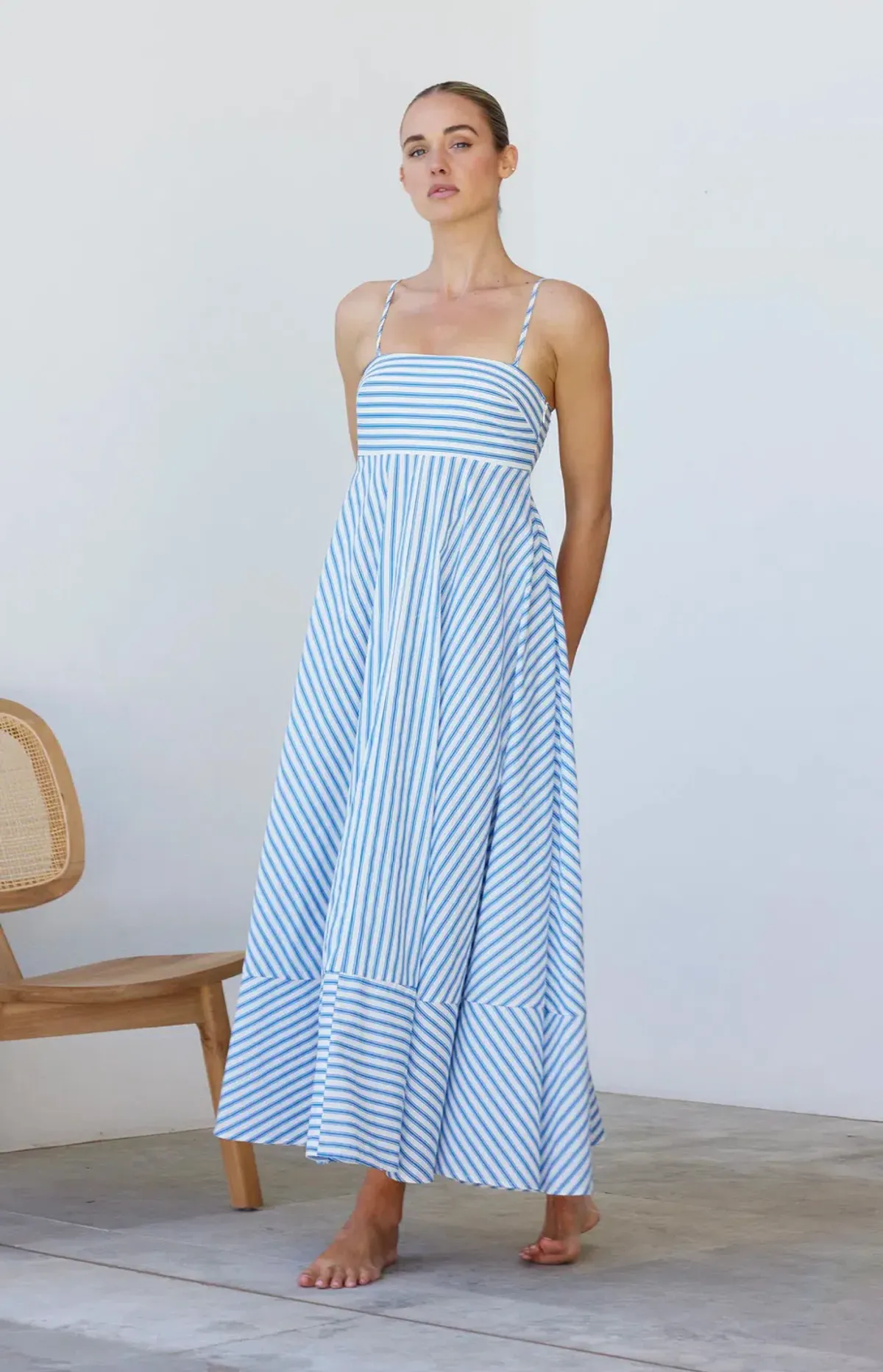 Aston Studio - Rue Dress - Sapphire Stripe - Size 10 - Image 3