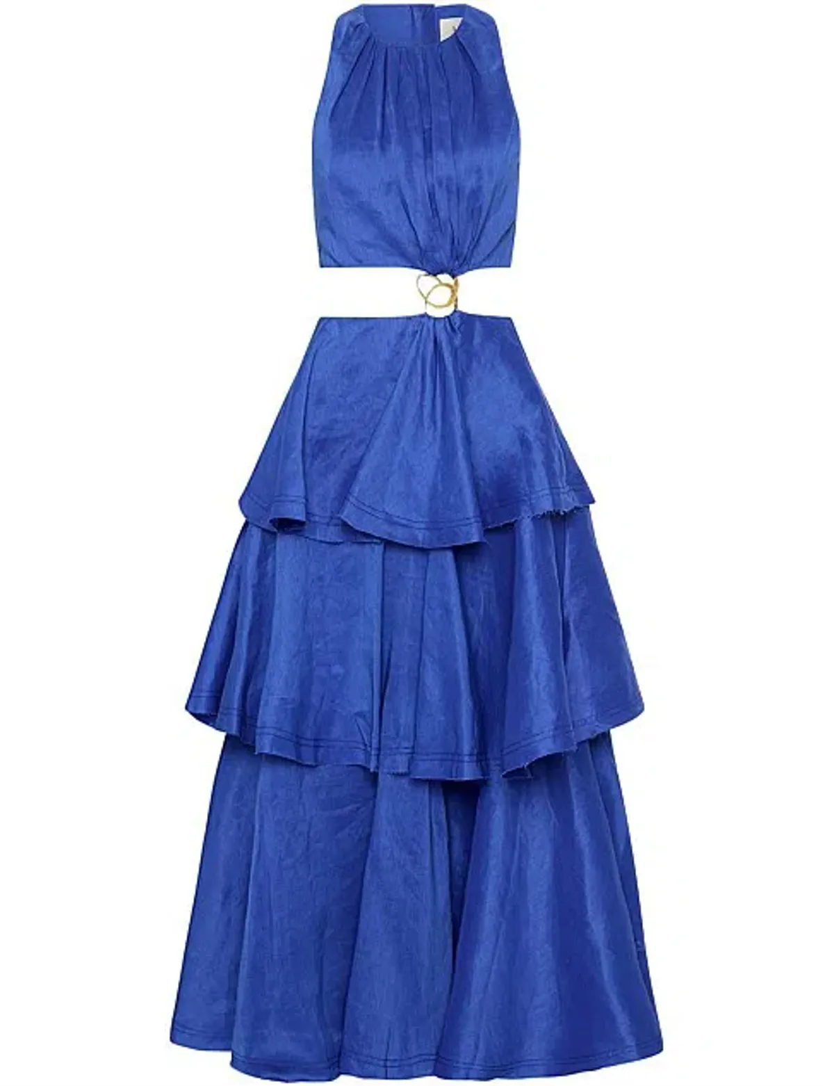 Aje Wave Cut Out Ring Midi Dress Blue Size 8 / S - Image 5