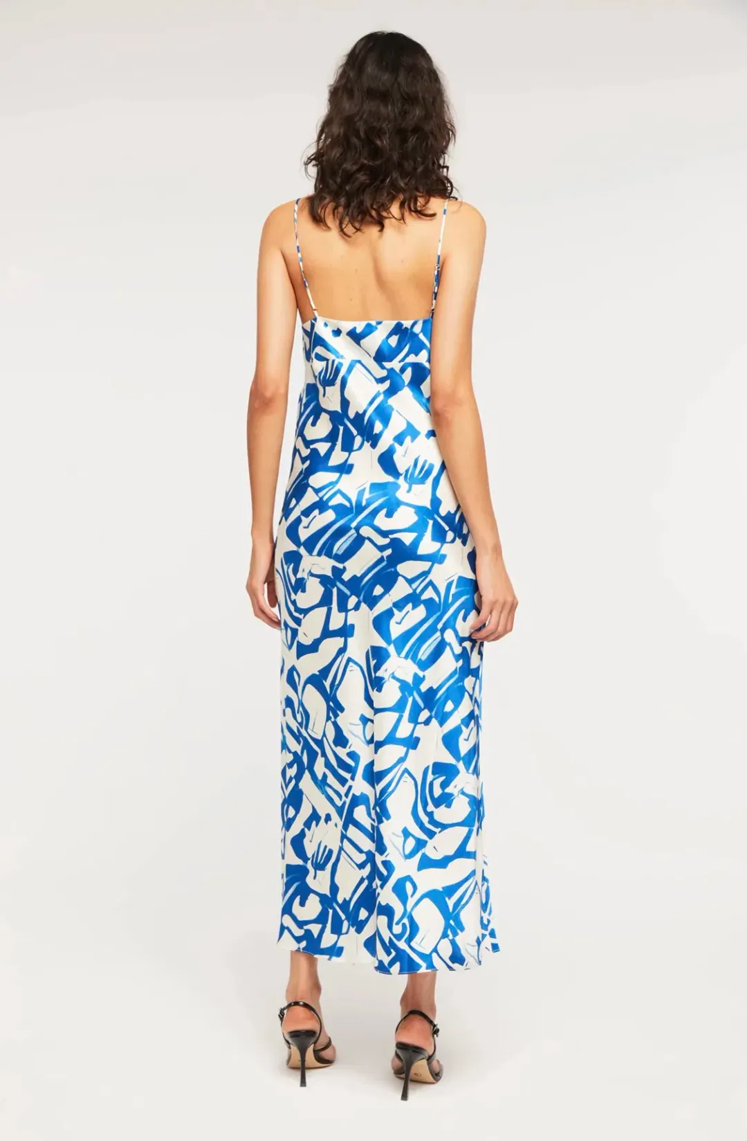 Ginia Fresco Dress Blue Multi Size 8 for rent on The Volte - main image