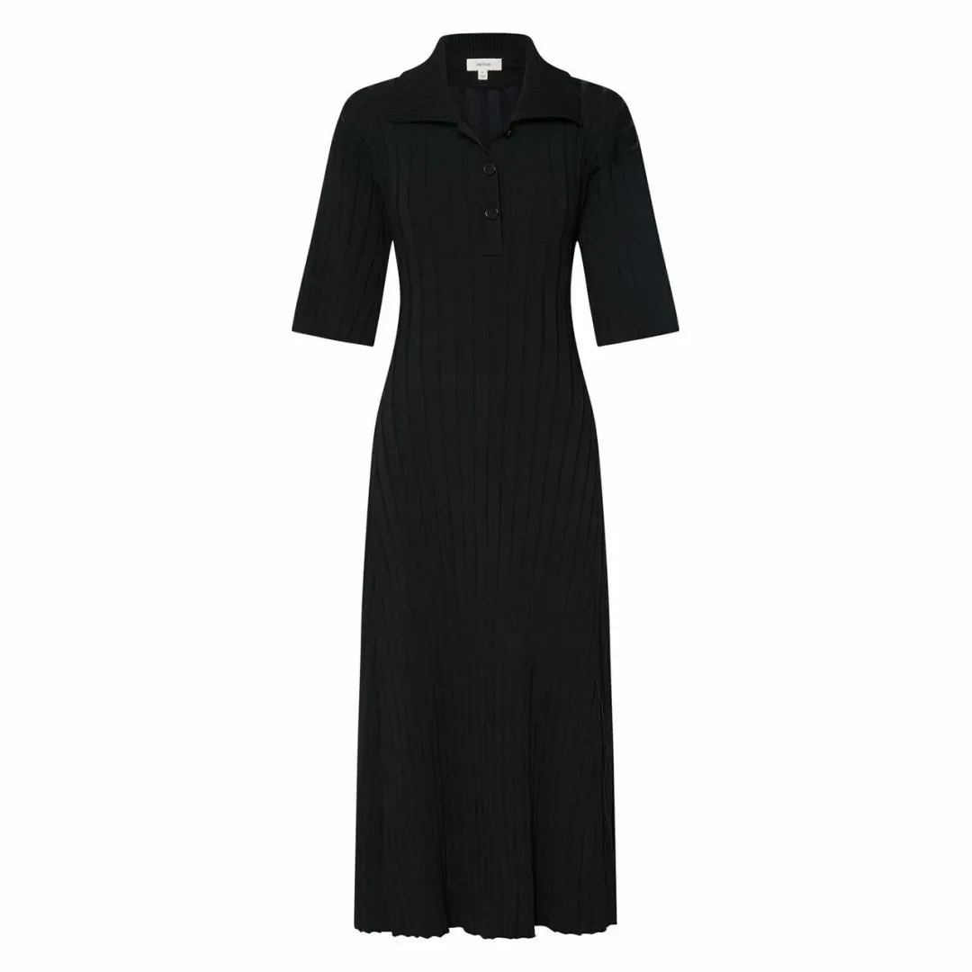 Oroton Knit Polo Dress Black Size XS/AU 8 for rent on The Volte - main image