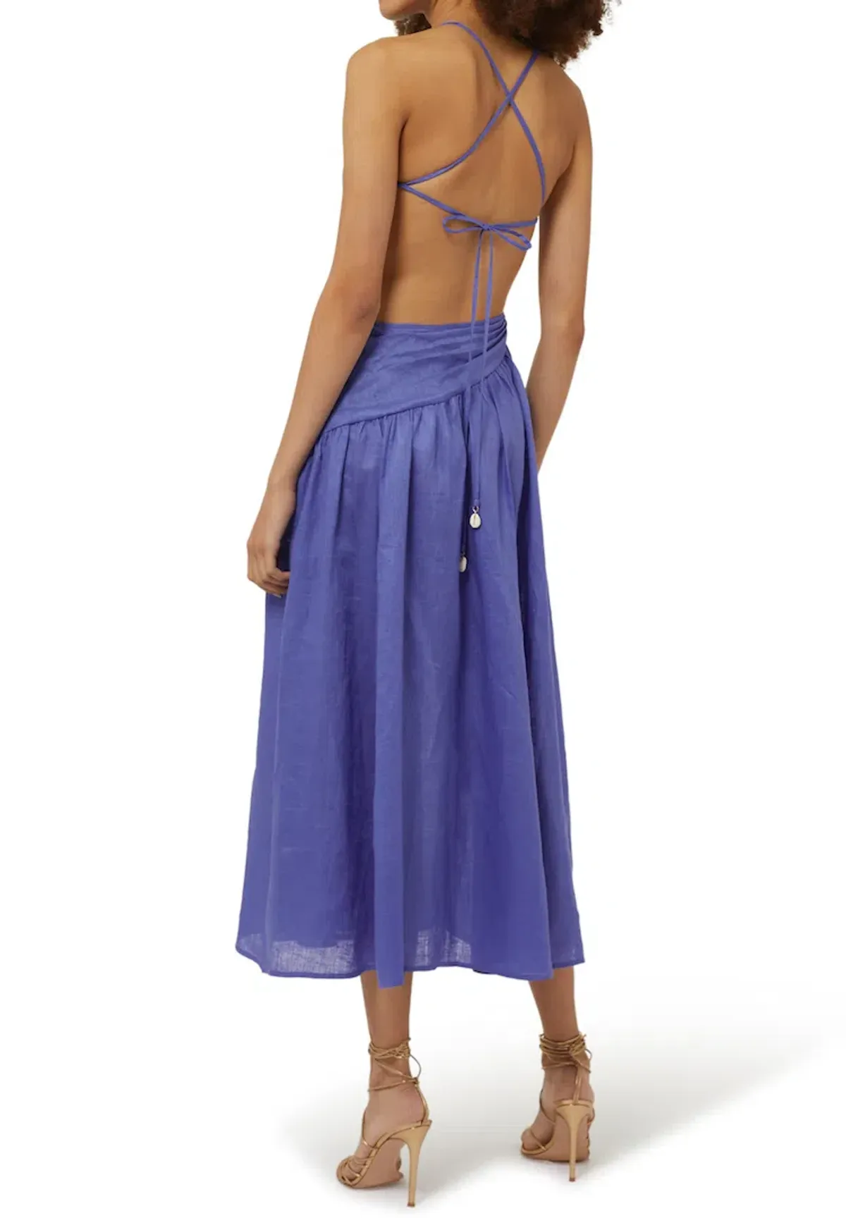 Zimmermann Tropicana Asymmetric Dress Electric Blue Size 3 / Au 14 - Image 4