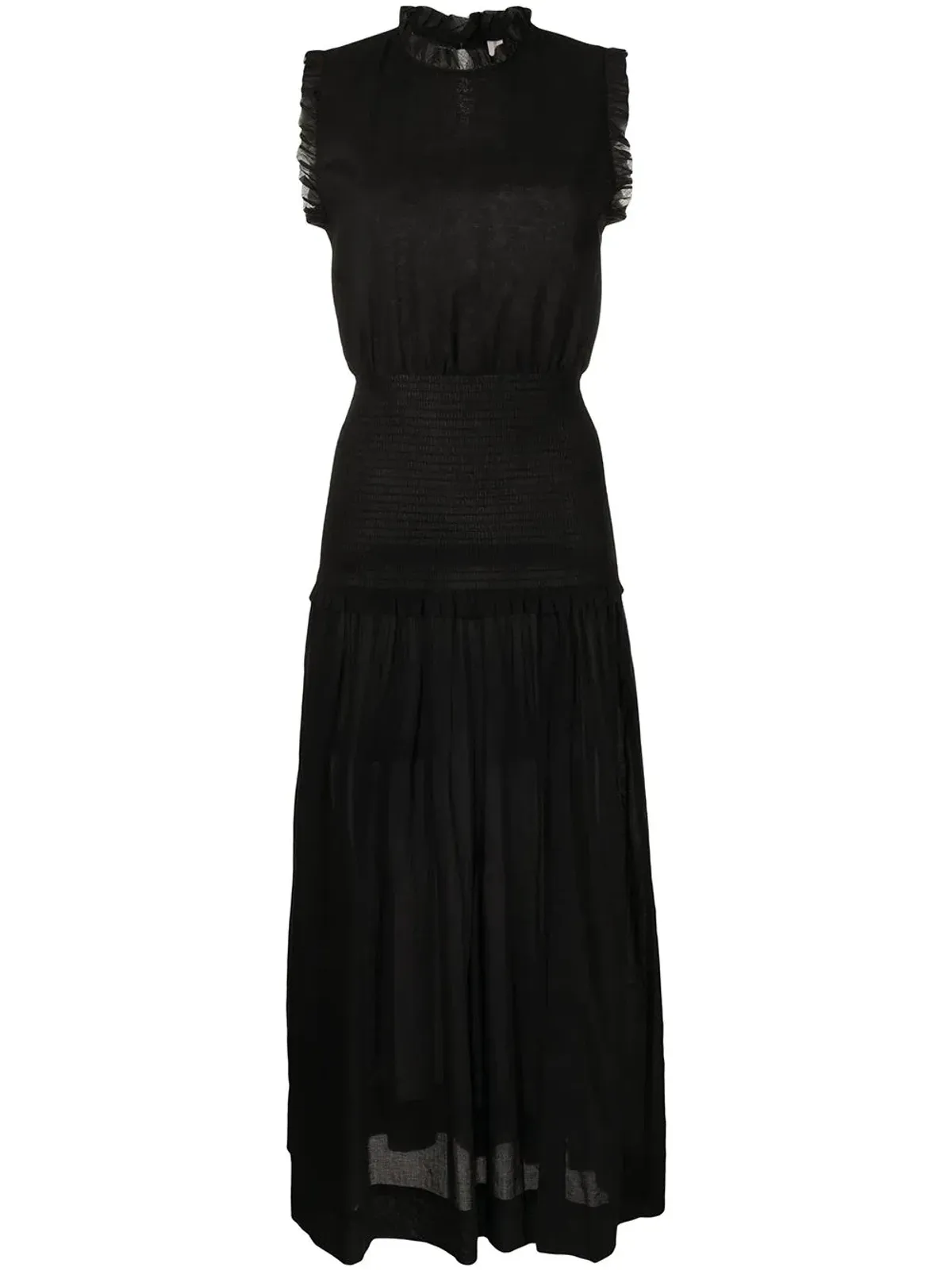 Bec & Bridge Felice Shirred Maxi Dress Black Size 8 / S - Image 5