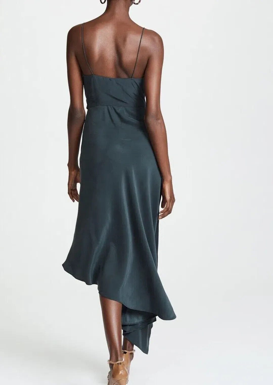 Acler Lucas Silk Dress in Dark Green Size 6 for rent on The Volte - main image