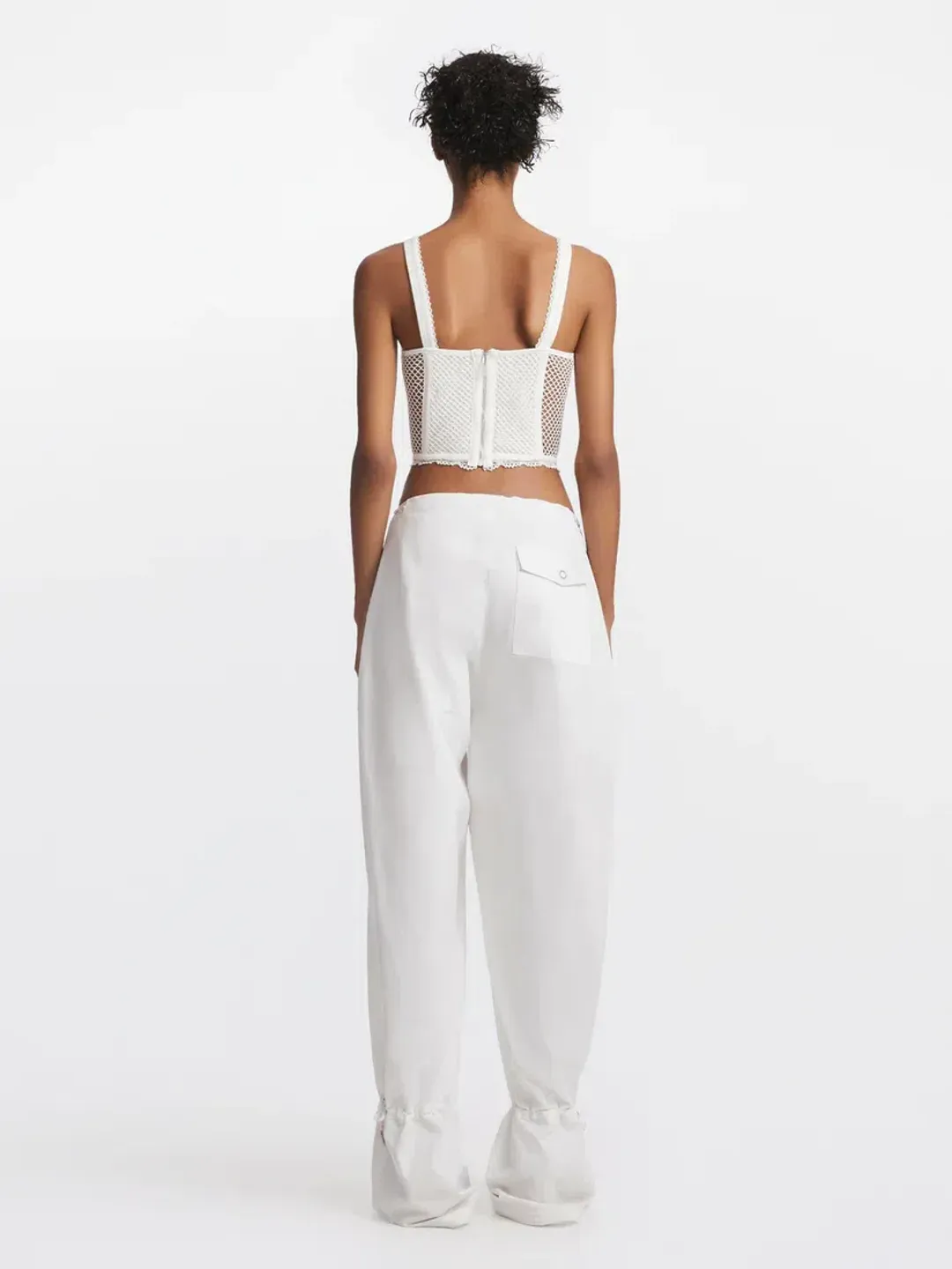 Dion Lee  Net Lace Suspended Corset Ivory Size XS/Au 8  for rent on The Volte - main image