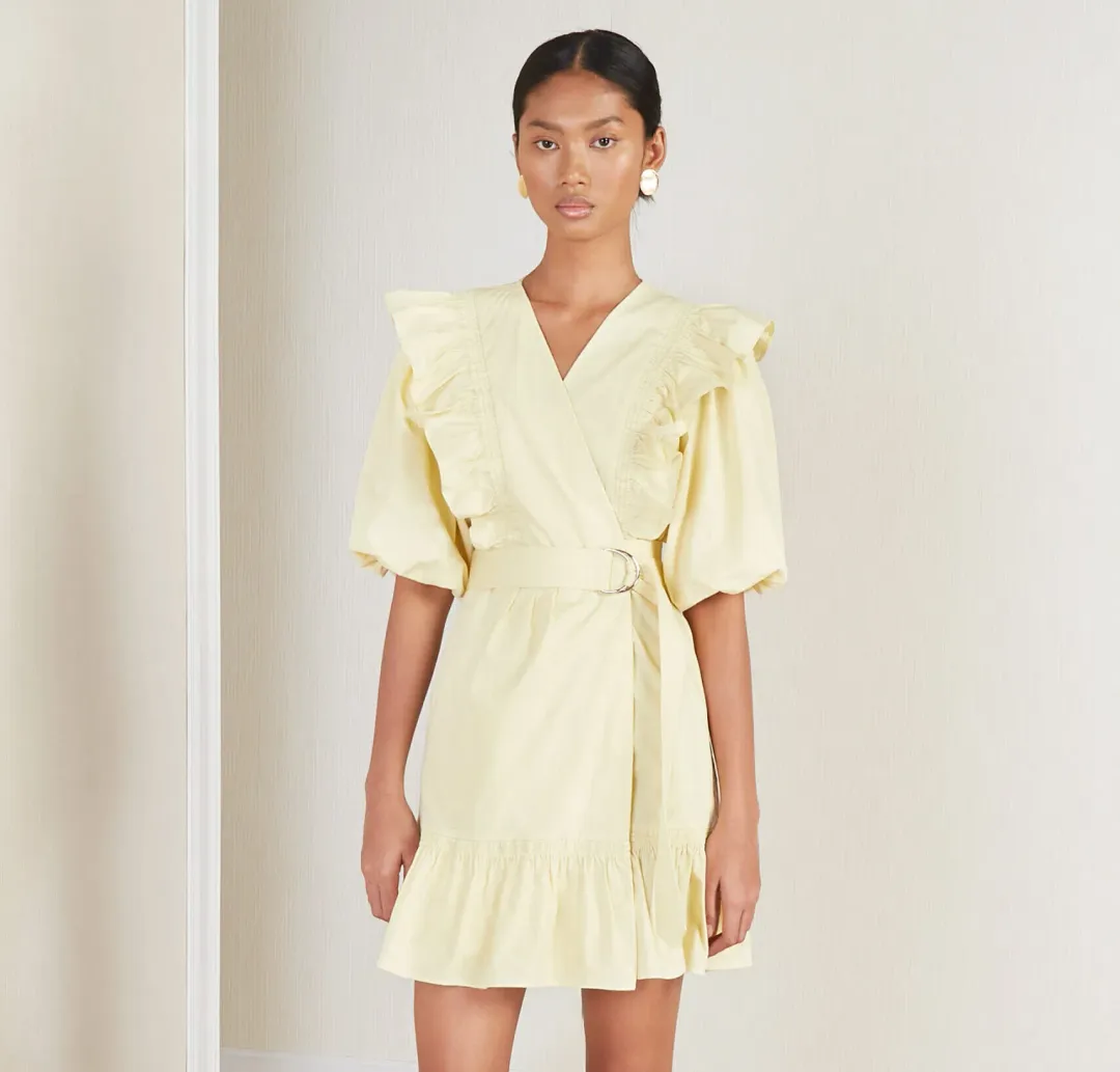 Magali Pascal Anna Dress Yellow Size 8 for rent on The Volte - main image